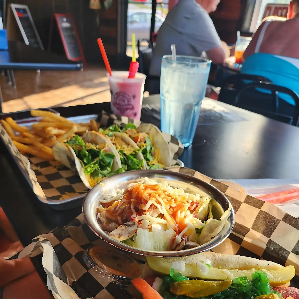 Hot Dog and Salads