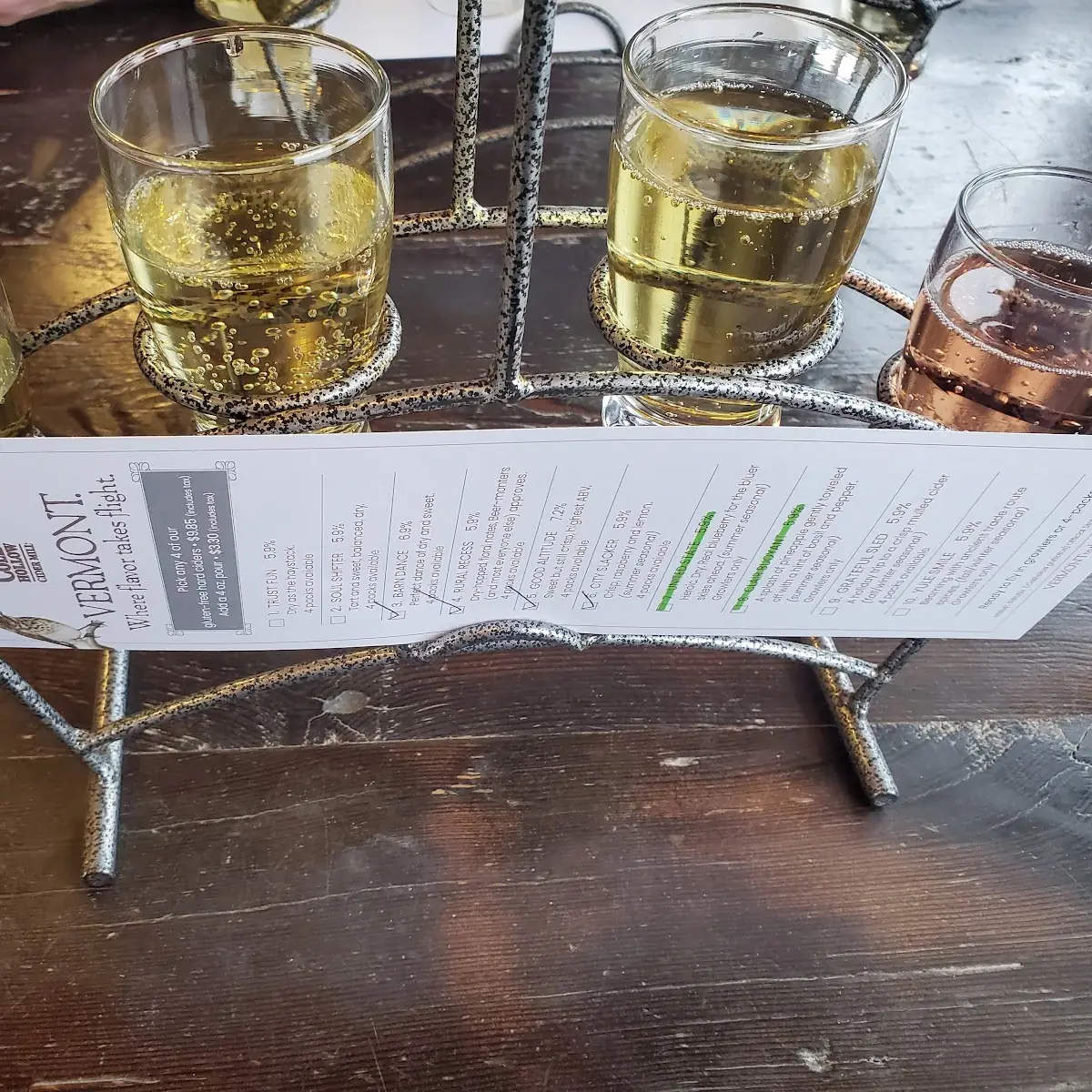 Hard Cider Flight