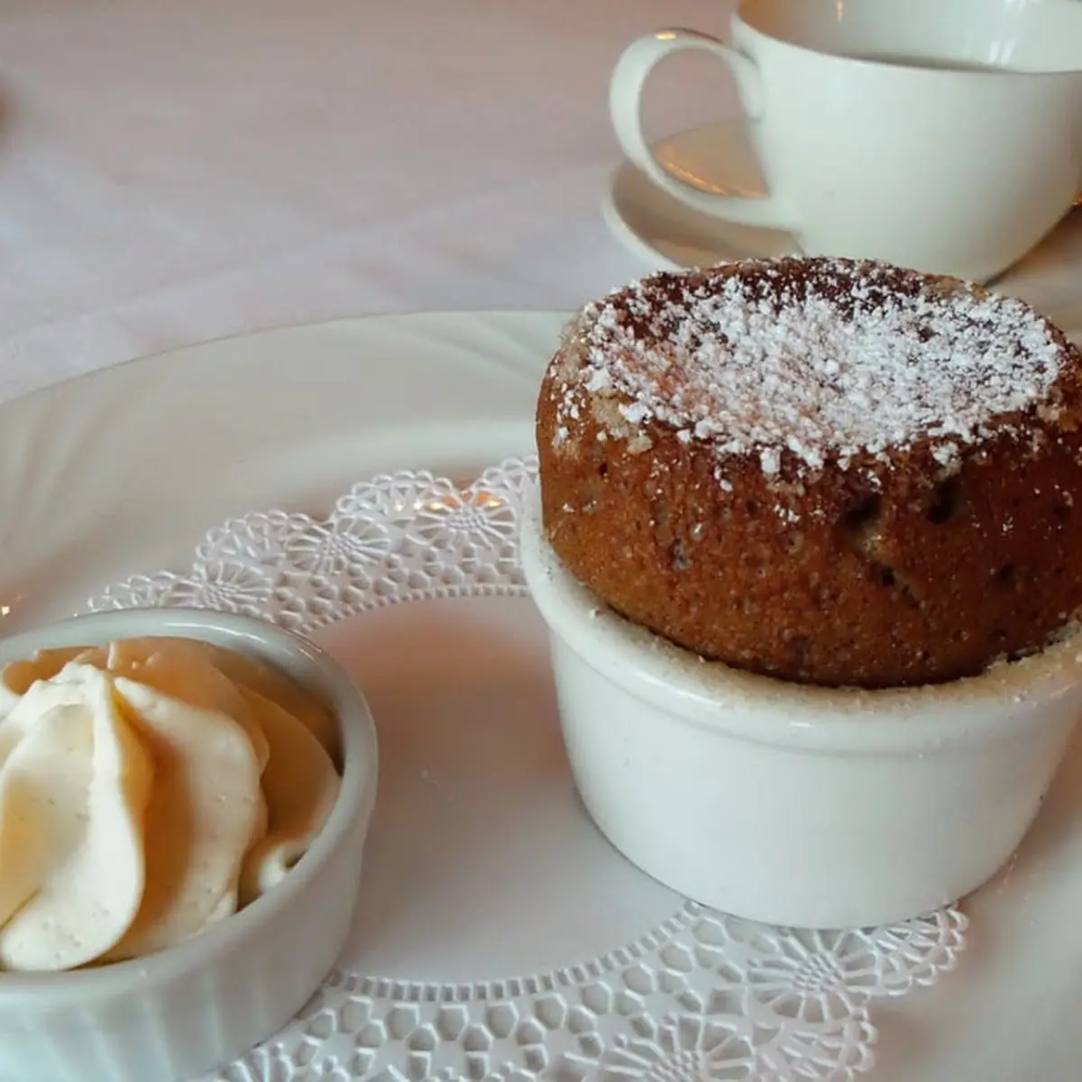 Chocolate Soufflé House Whipped Cream