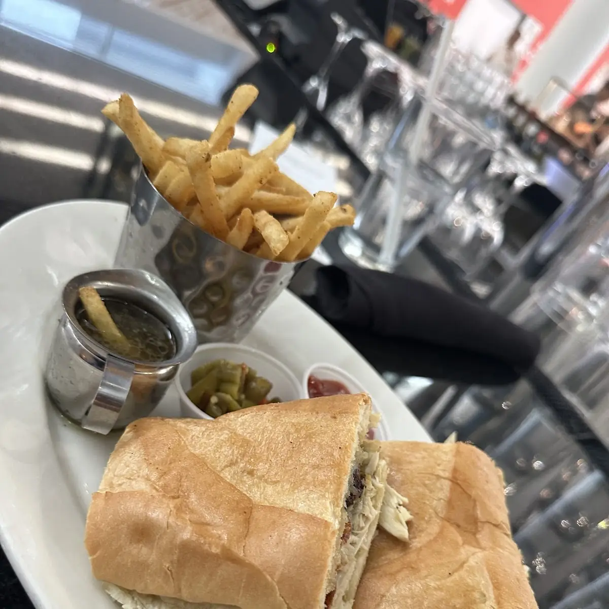 Roasted Chicken French Dip