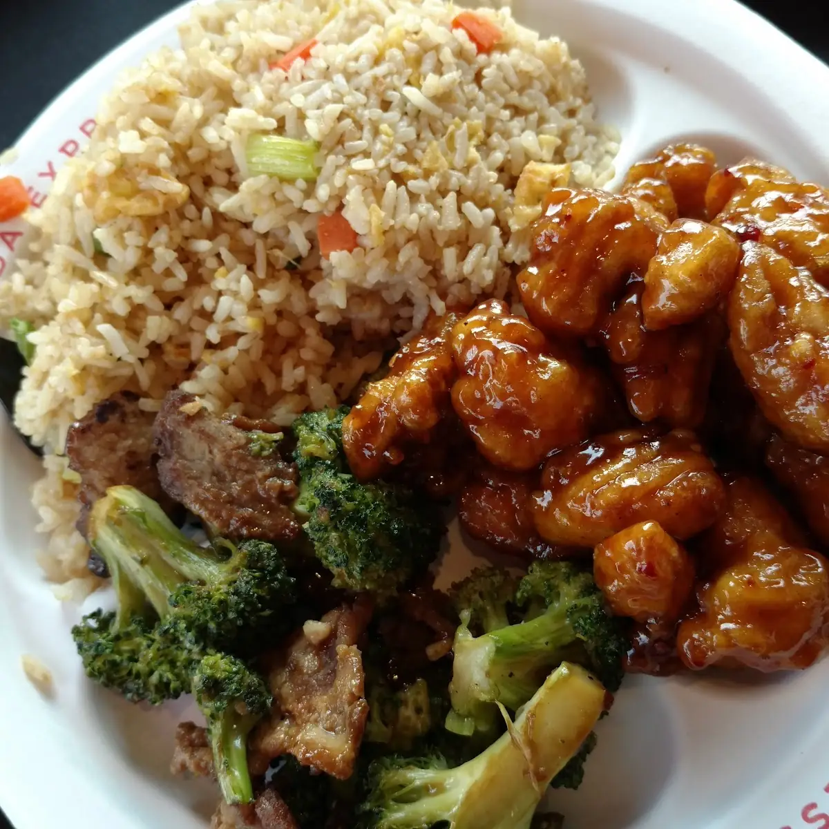 Orange Chicken Beijing Beef Fried Rice