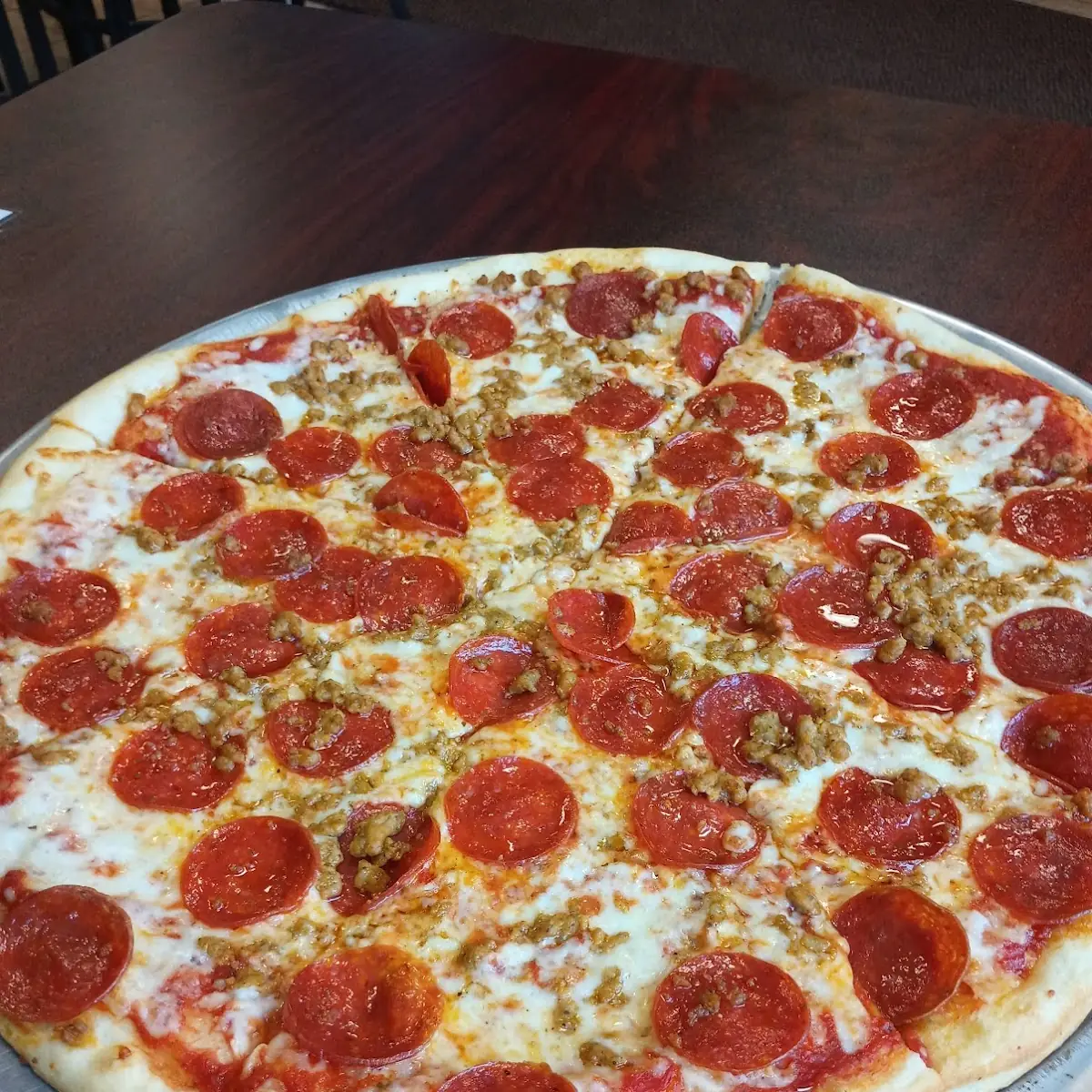 Pepperoni and Sausage Pizza