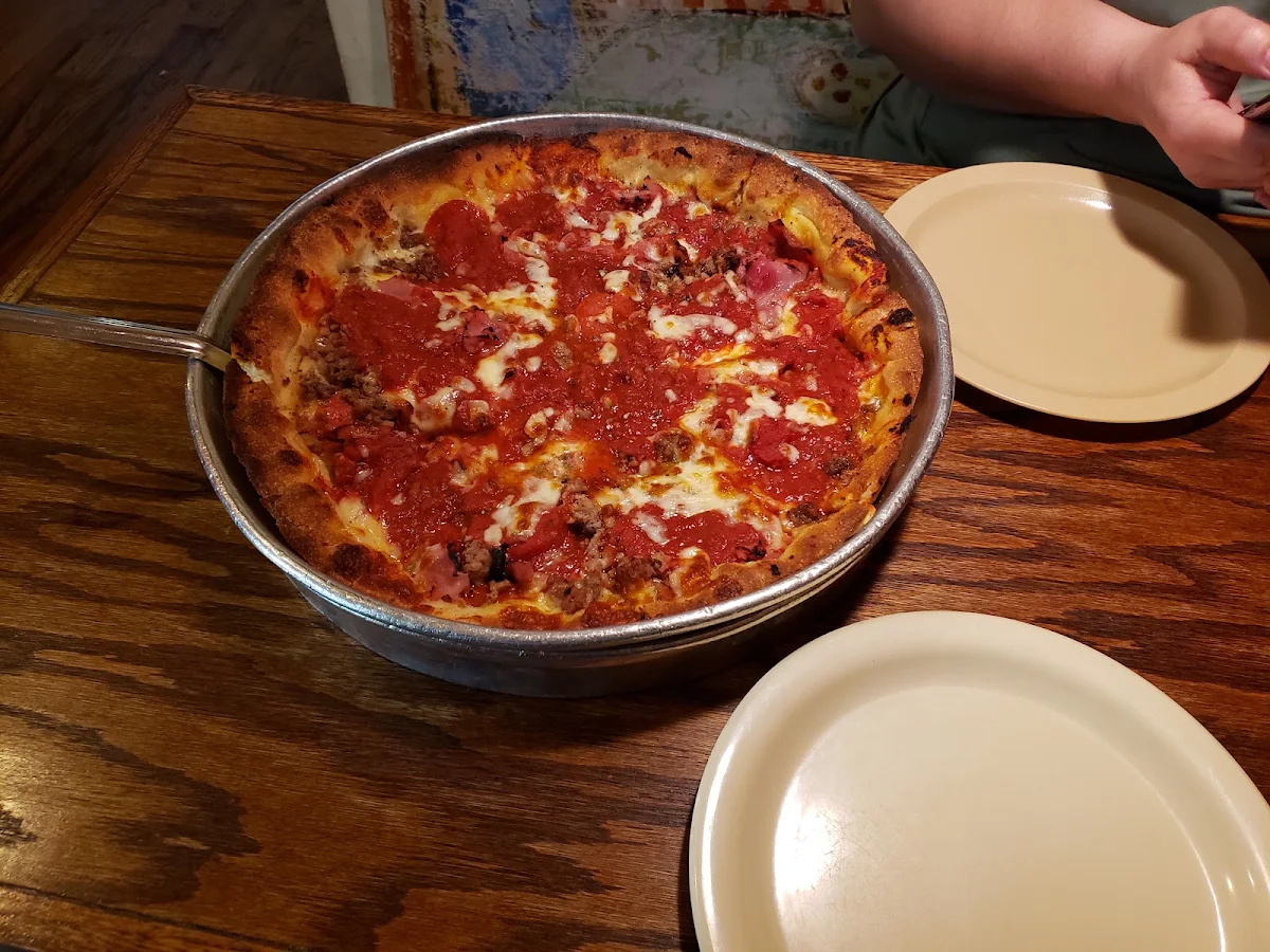 Deep Dish Pizza with Meat