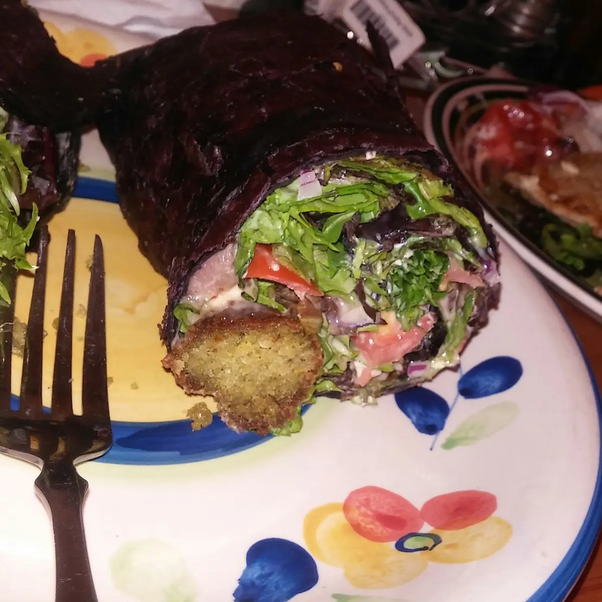 Baked Falafel Wrap