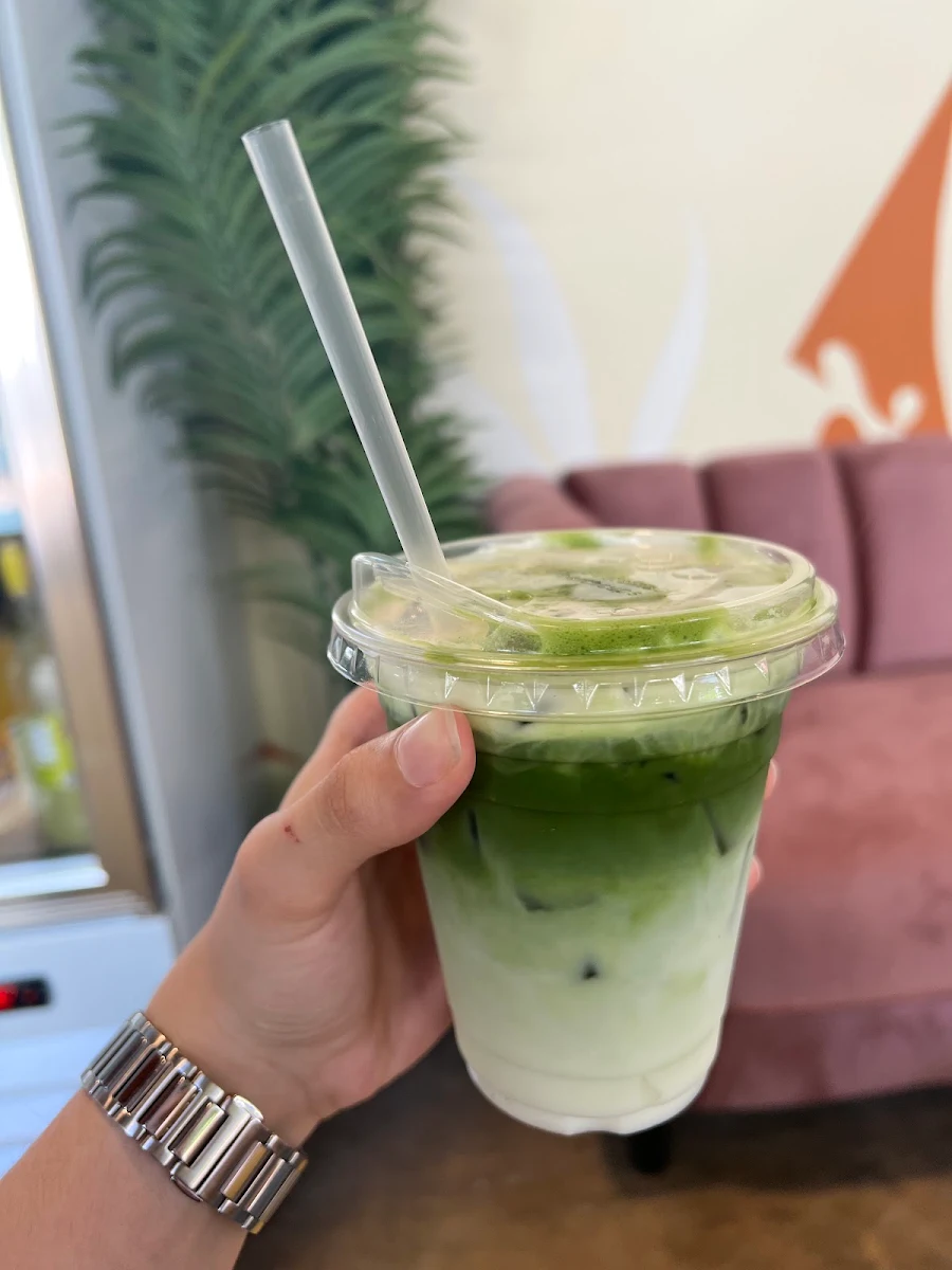 Iced Matcha Latte with Cold Foam