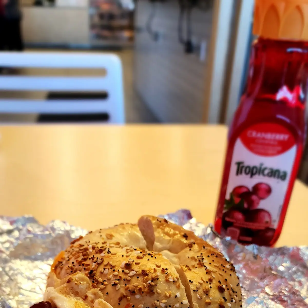 Everything Bagel with Bacon Egg and Cheese