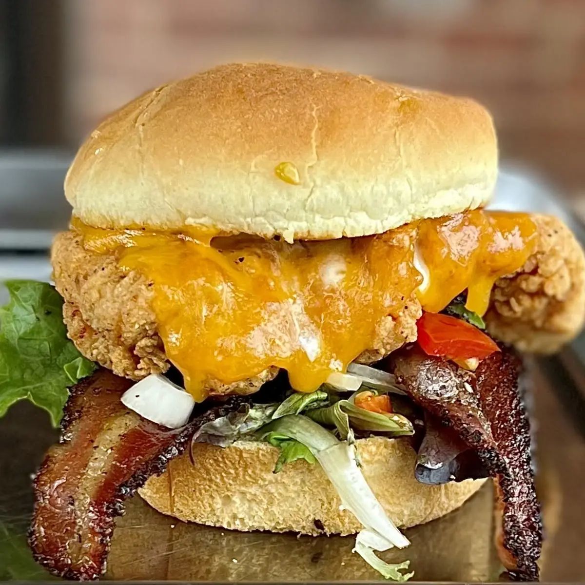Orange Fire Chicken Sandwich