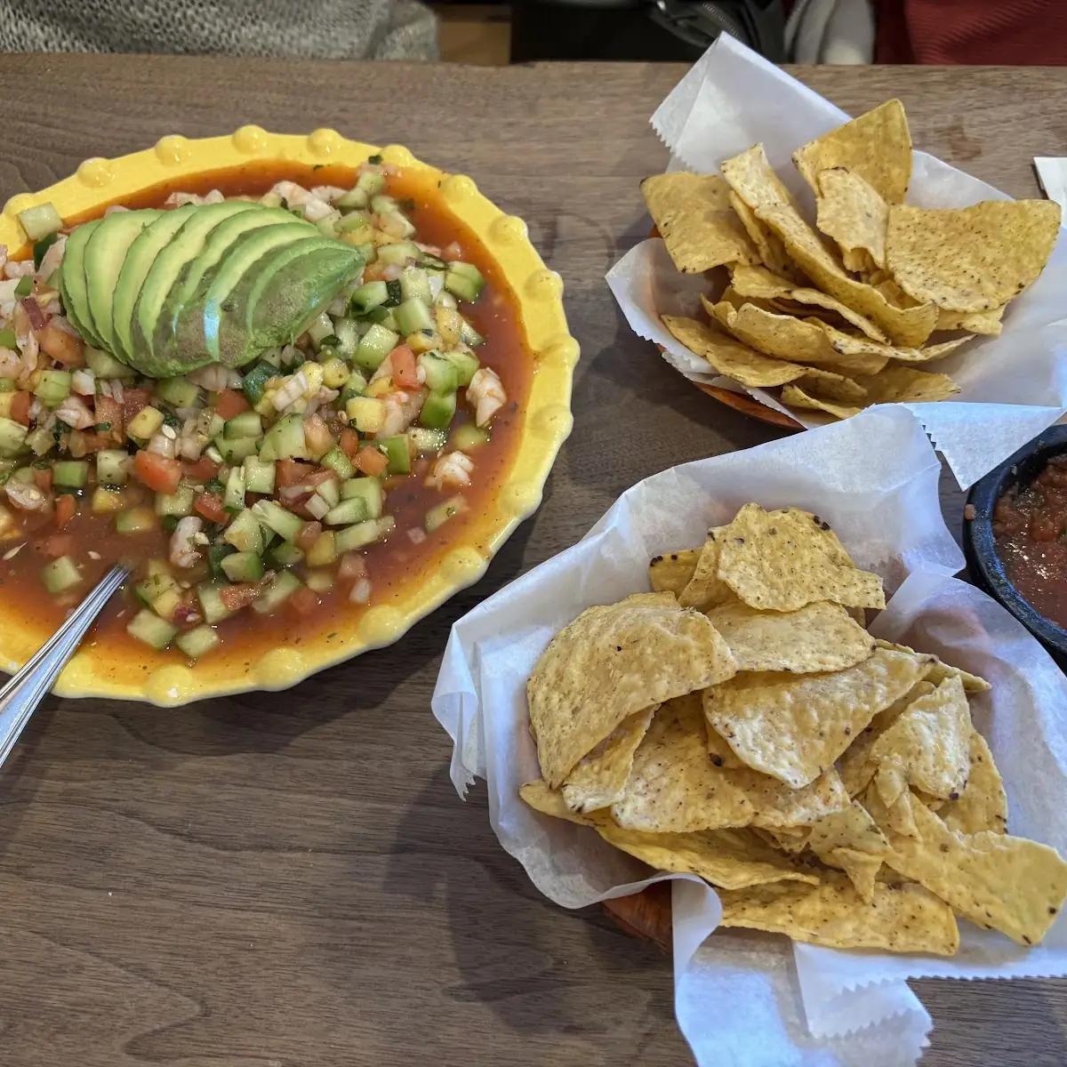 Ceviche and Tortilla Chips