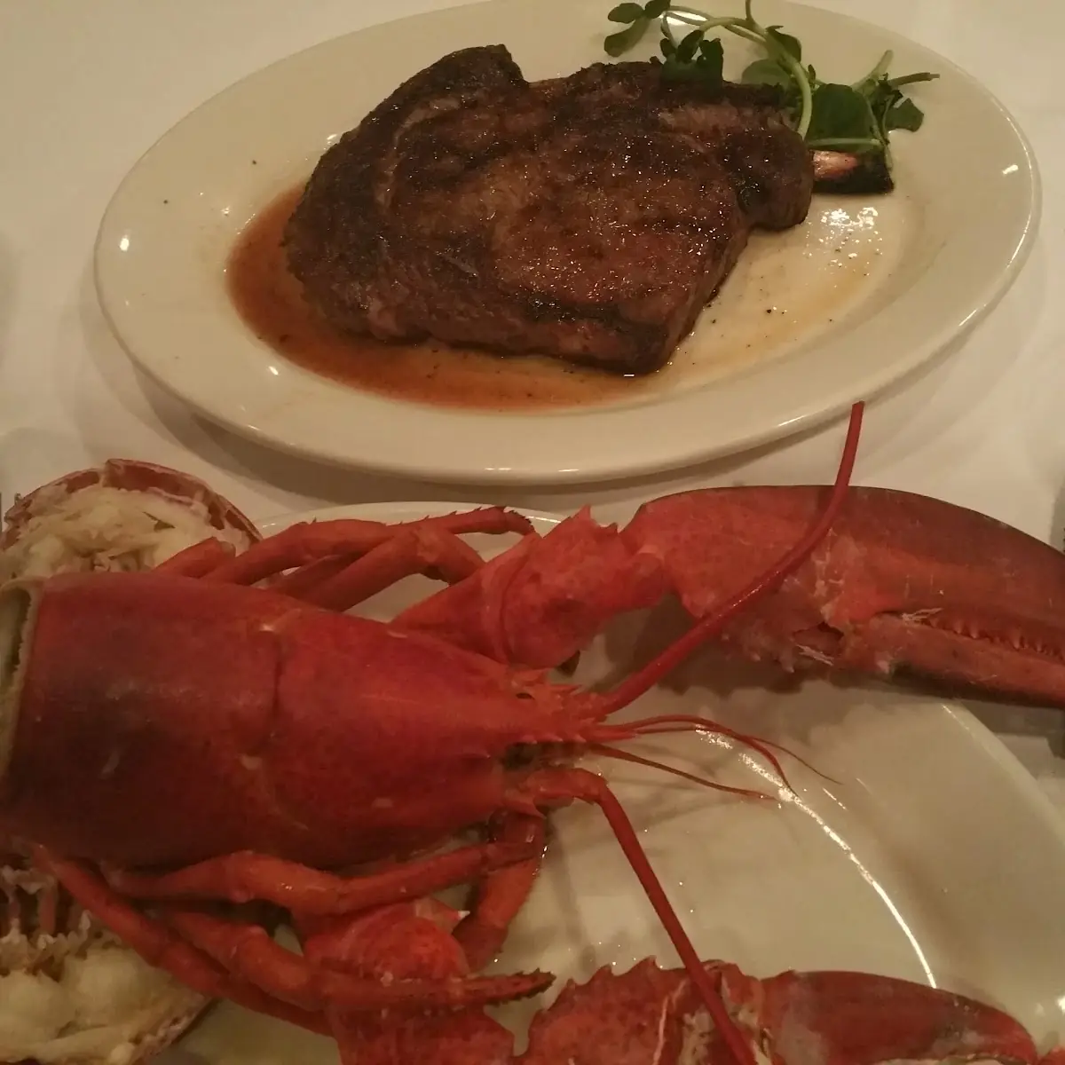 Bone in Rib Eye and Lobster