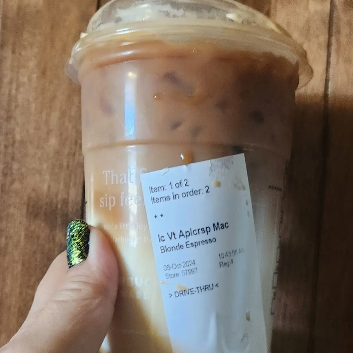 Iced Venti Apple Crisp Oatmilk Macchiato