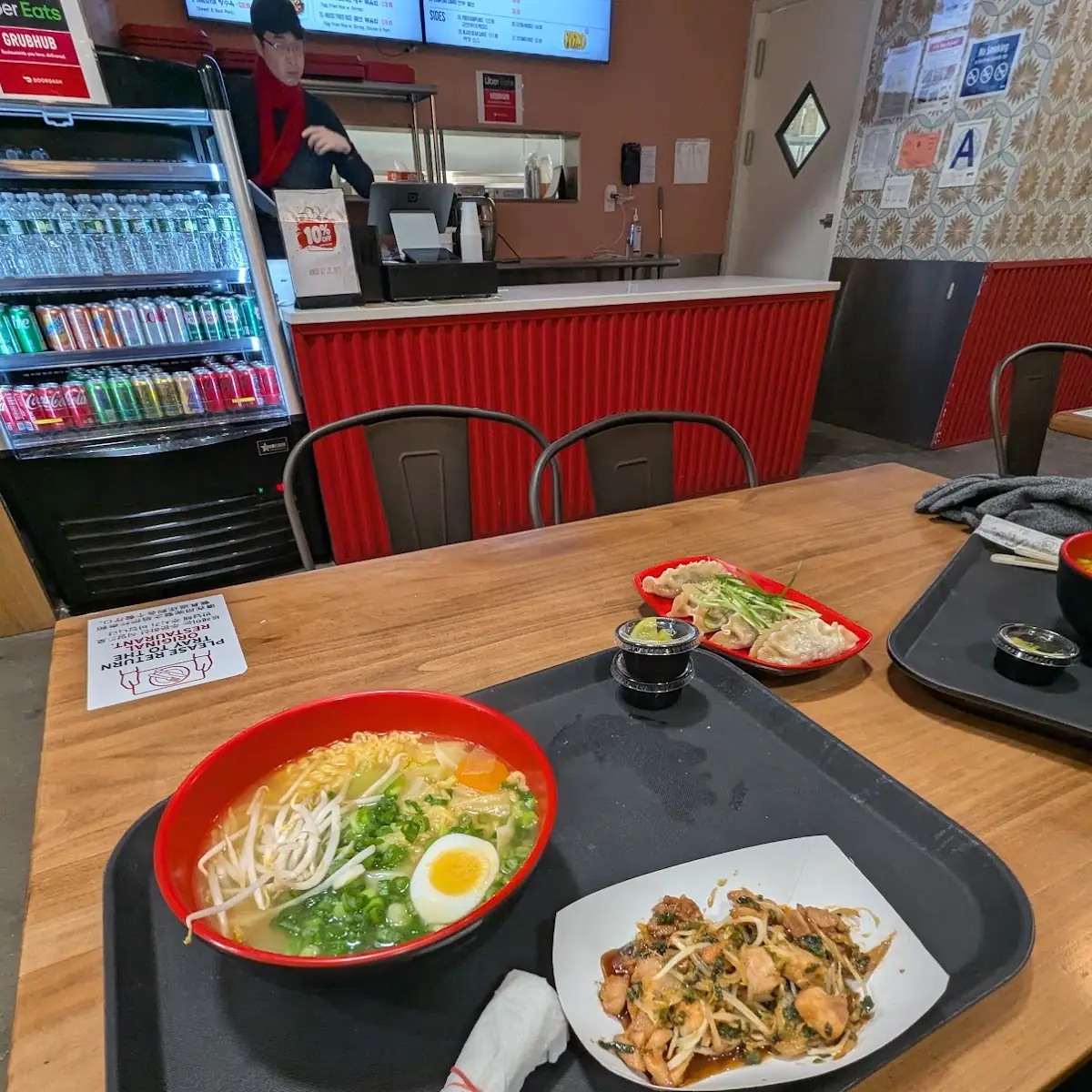 Chicken Teriyaki Ramen and Beef Dumplings
