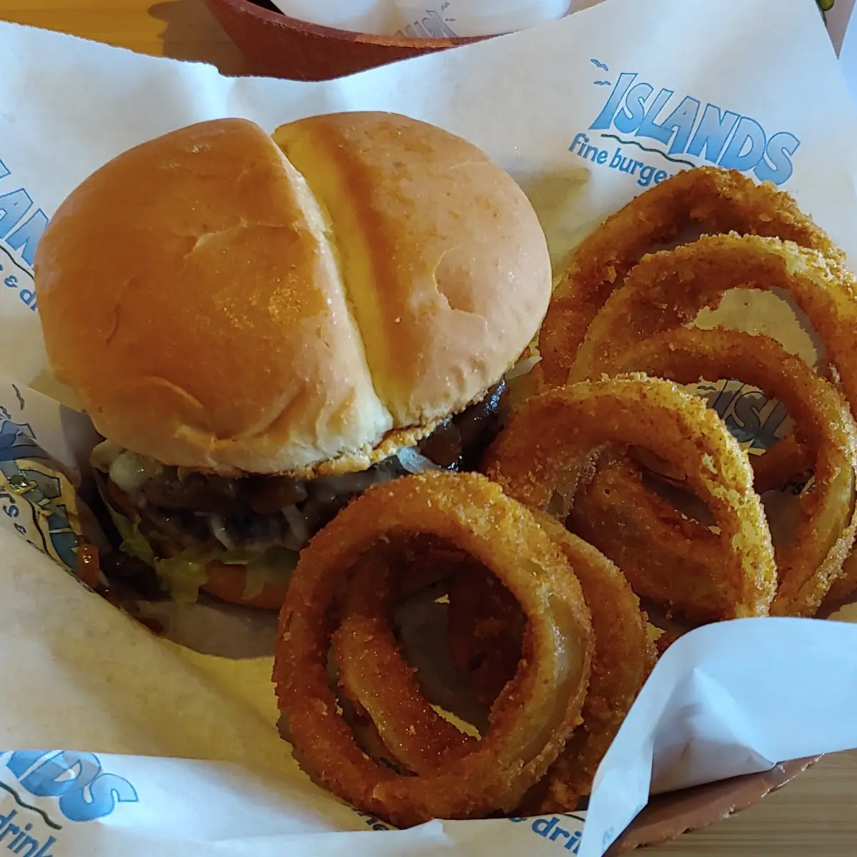 French Onion Burger and Onion Rings