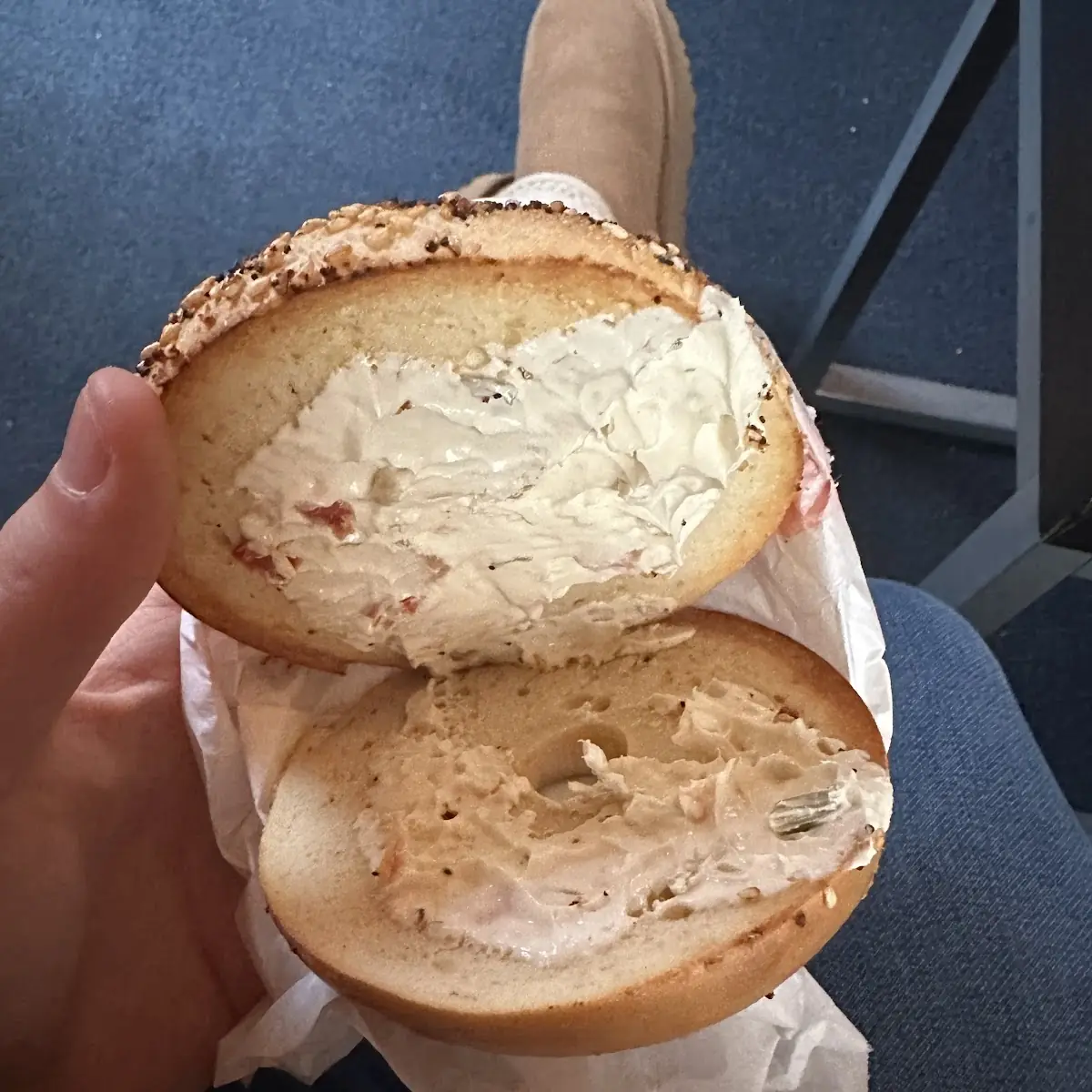 Bagels with Cream Cheese Spread