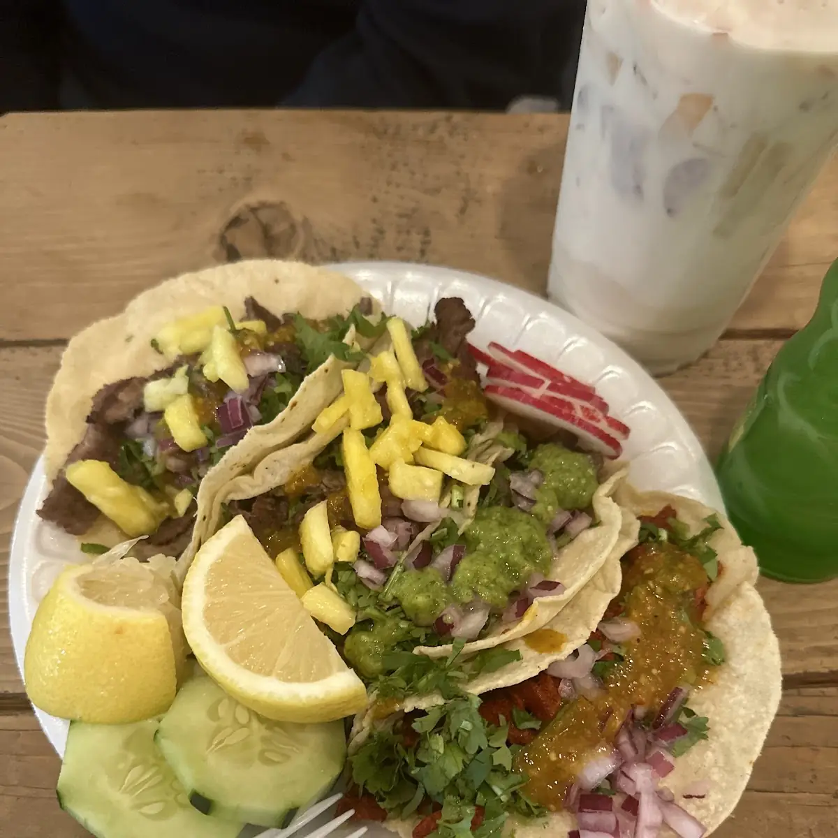 Tacos de Cesina Y Carne Adobada
