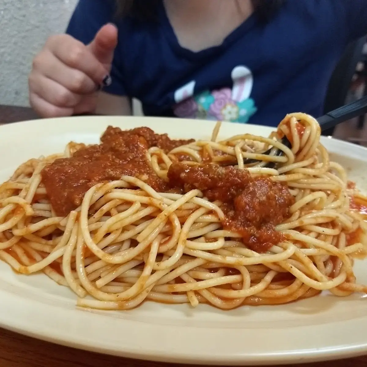 Kids spaghetti alfredo