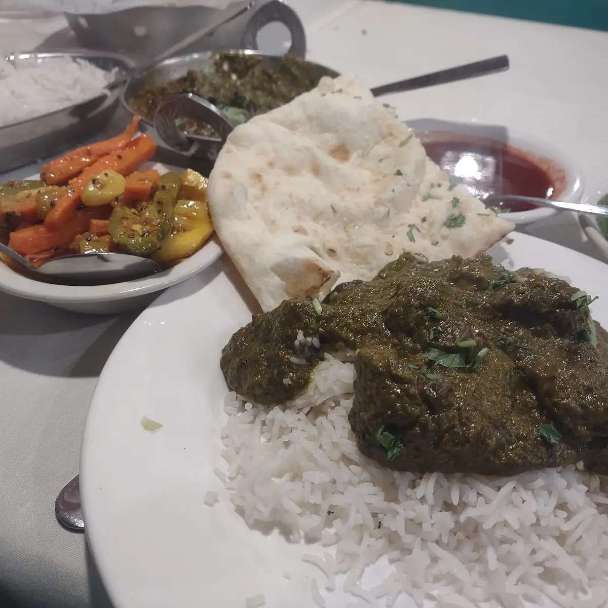 Shrimp Saag Curry