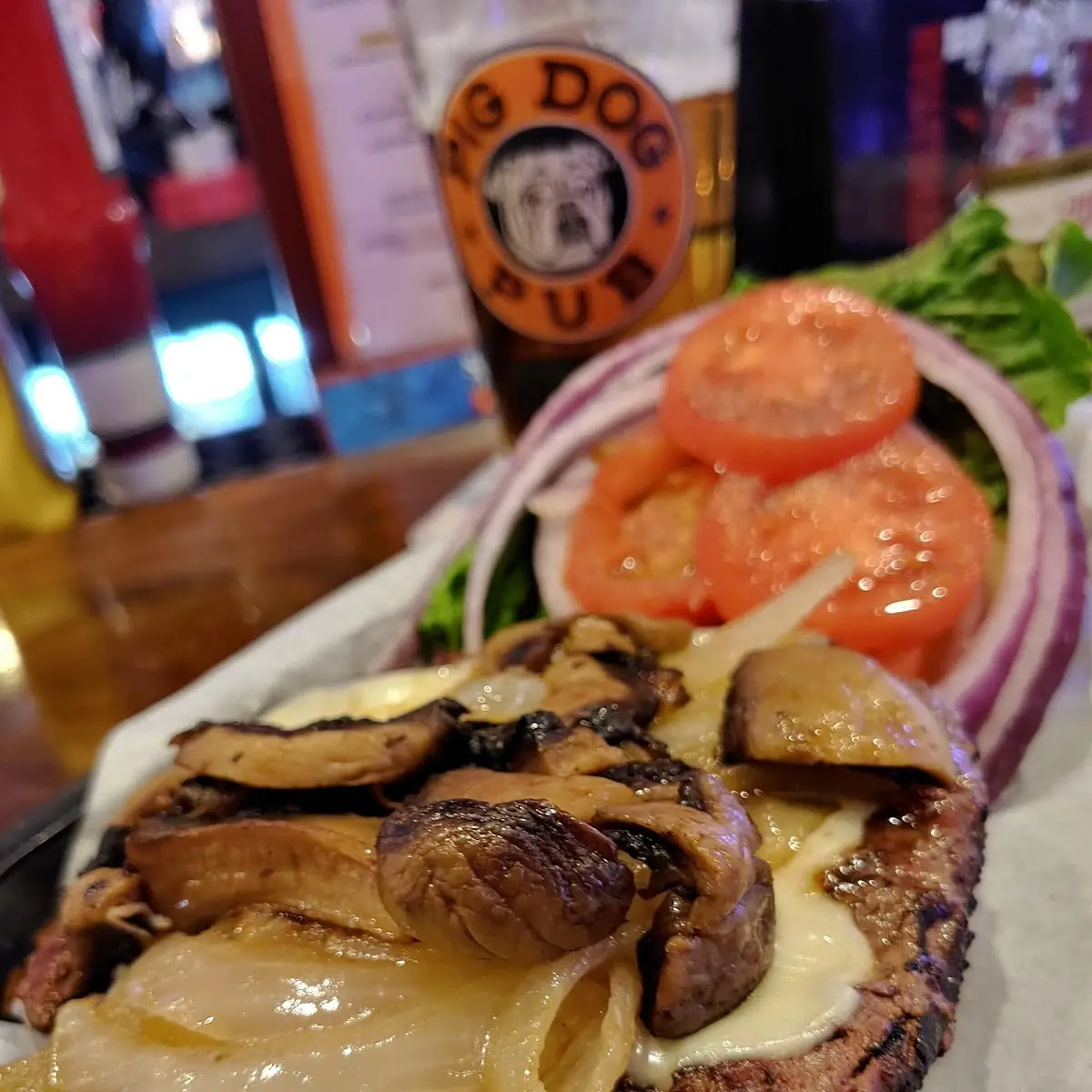 Mushroom Swiss Burger
