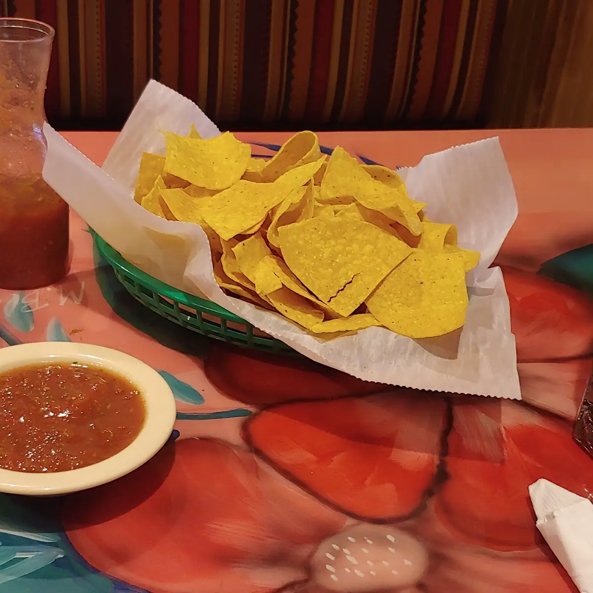 Chips- Salsa- Cheese Dip- Dos xx Chicken Quesadilla