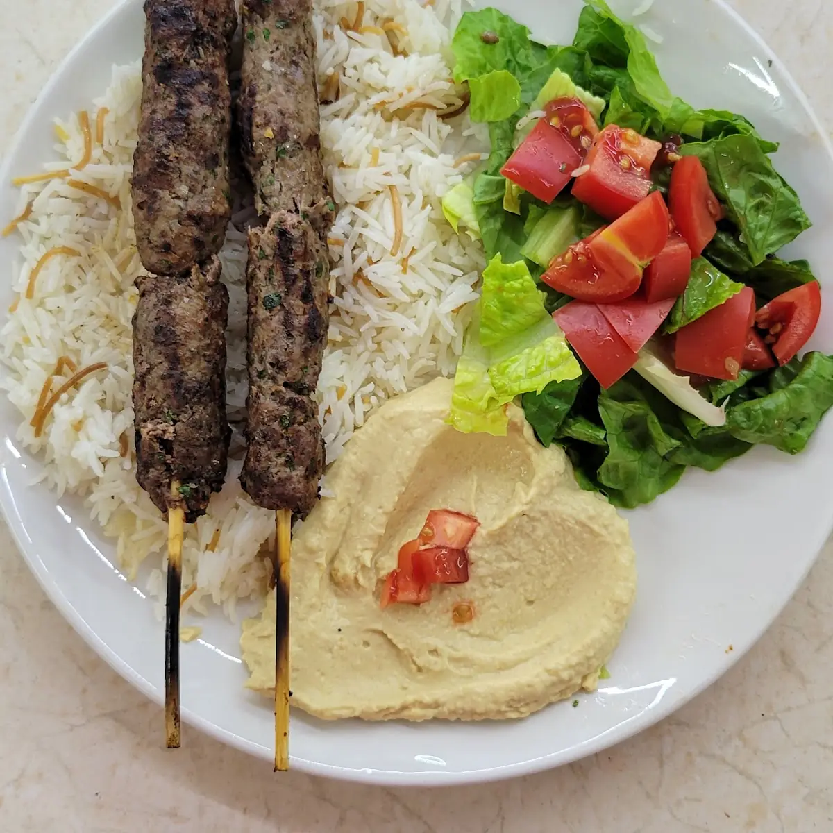 Mixed Grill Platter with Hummus