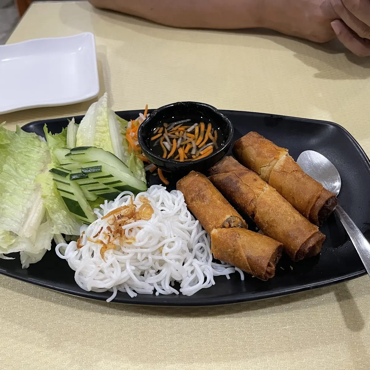 Vermicelli with Crispy Spring Rolls