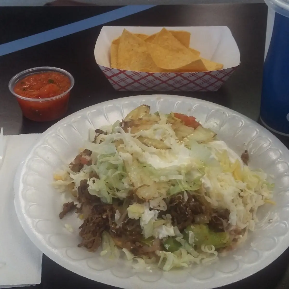 Shredded Beef Tostada