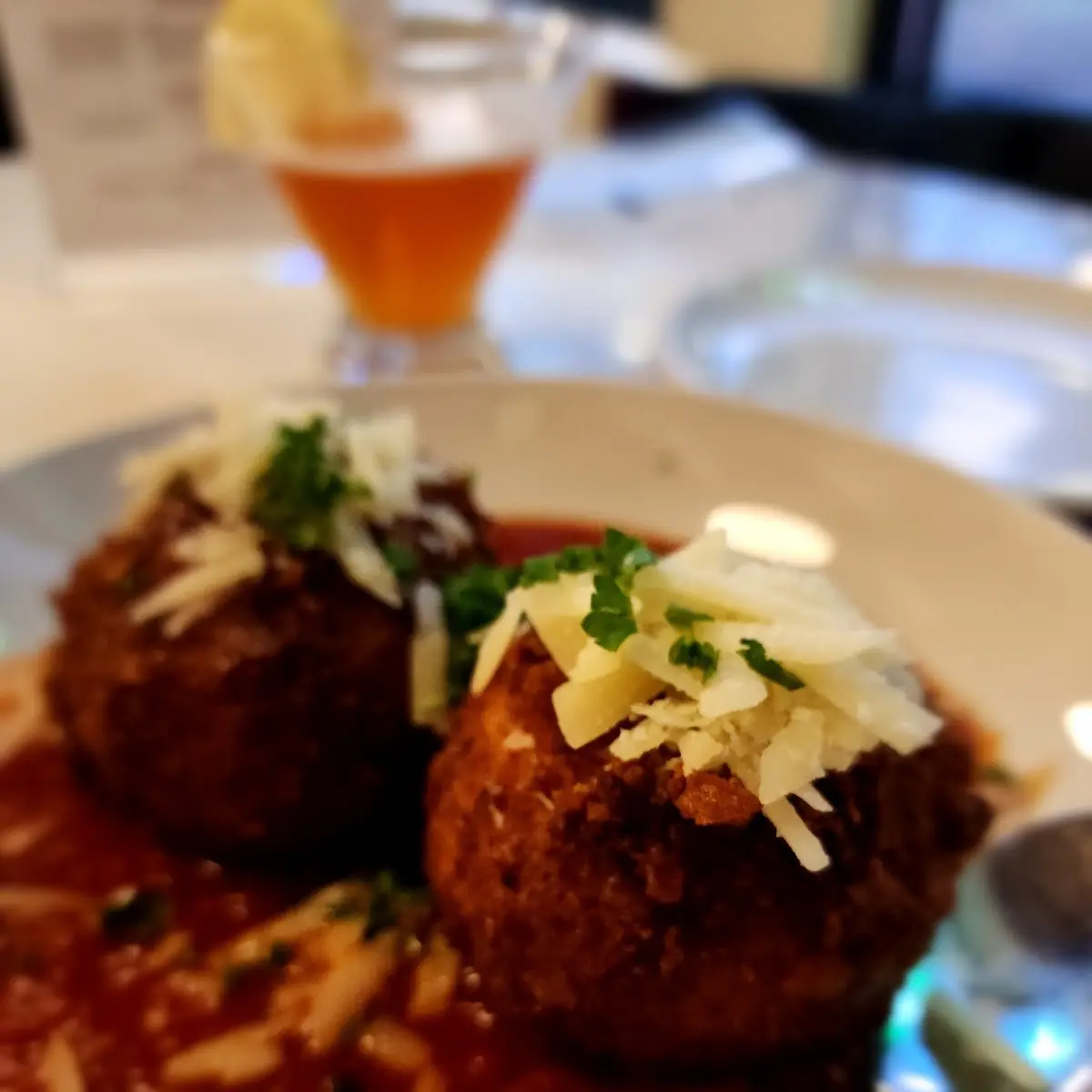 Crispy Fried Arancini with Tomato Sauce