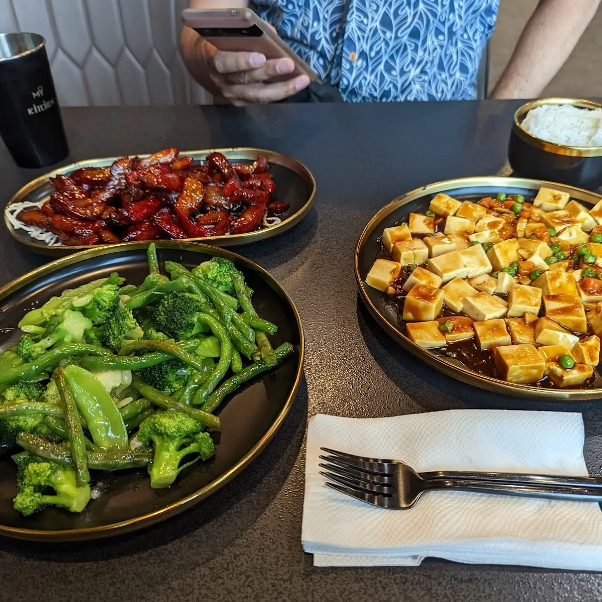 BBQ Pork Ribs Appetizer Jade Veggie Mapo Tofu