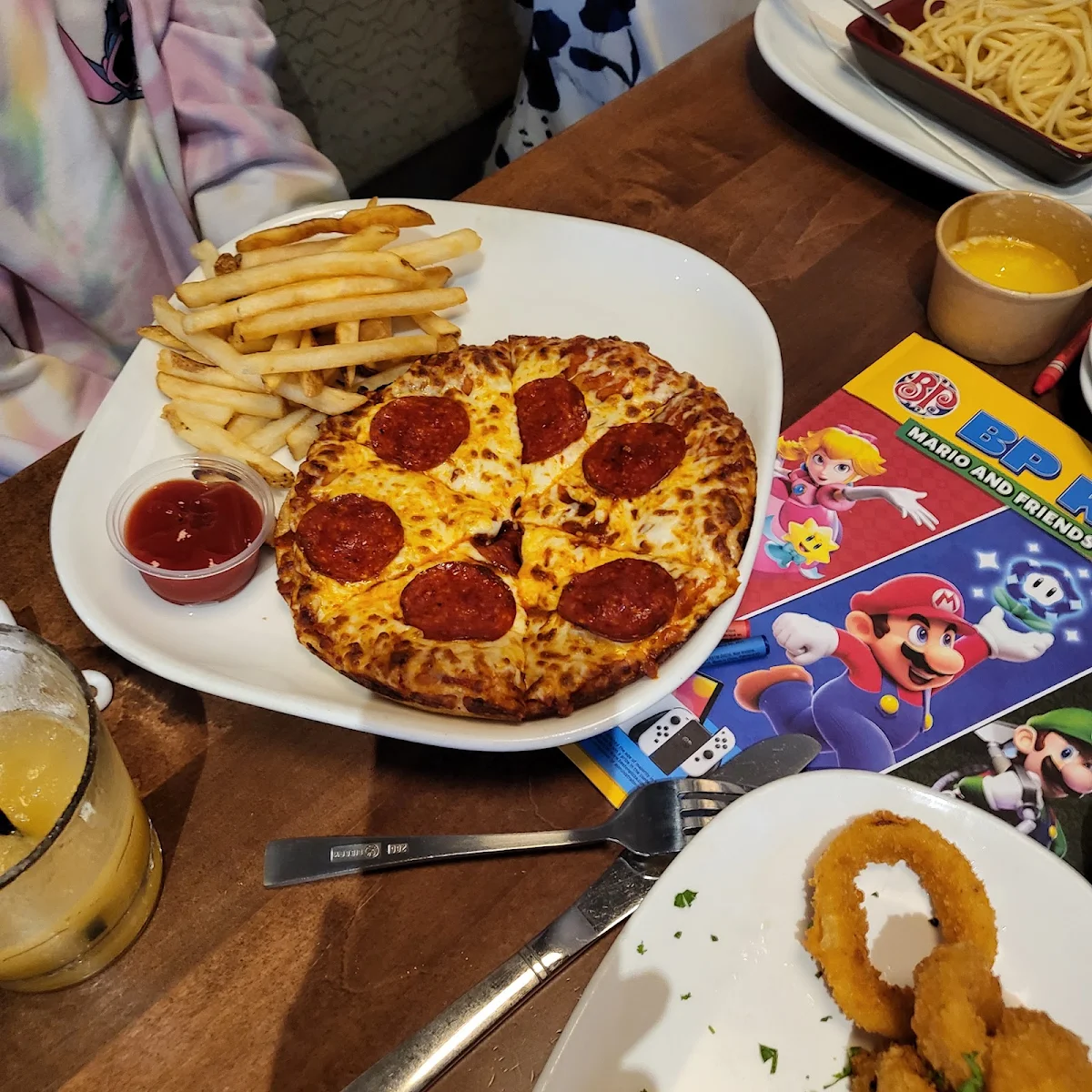 Kids Pizza and Fries