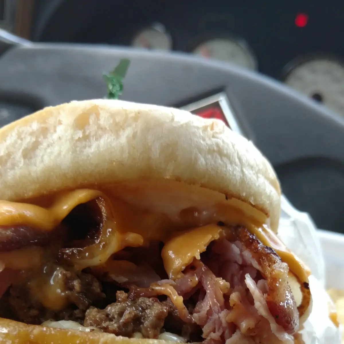 Bacon Cheeseburger with Ham