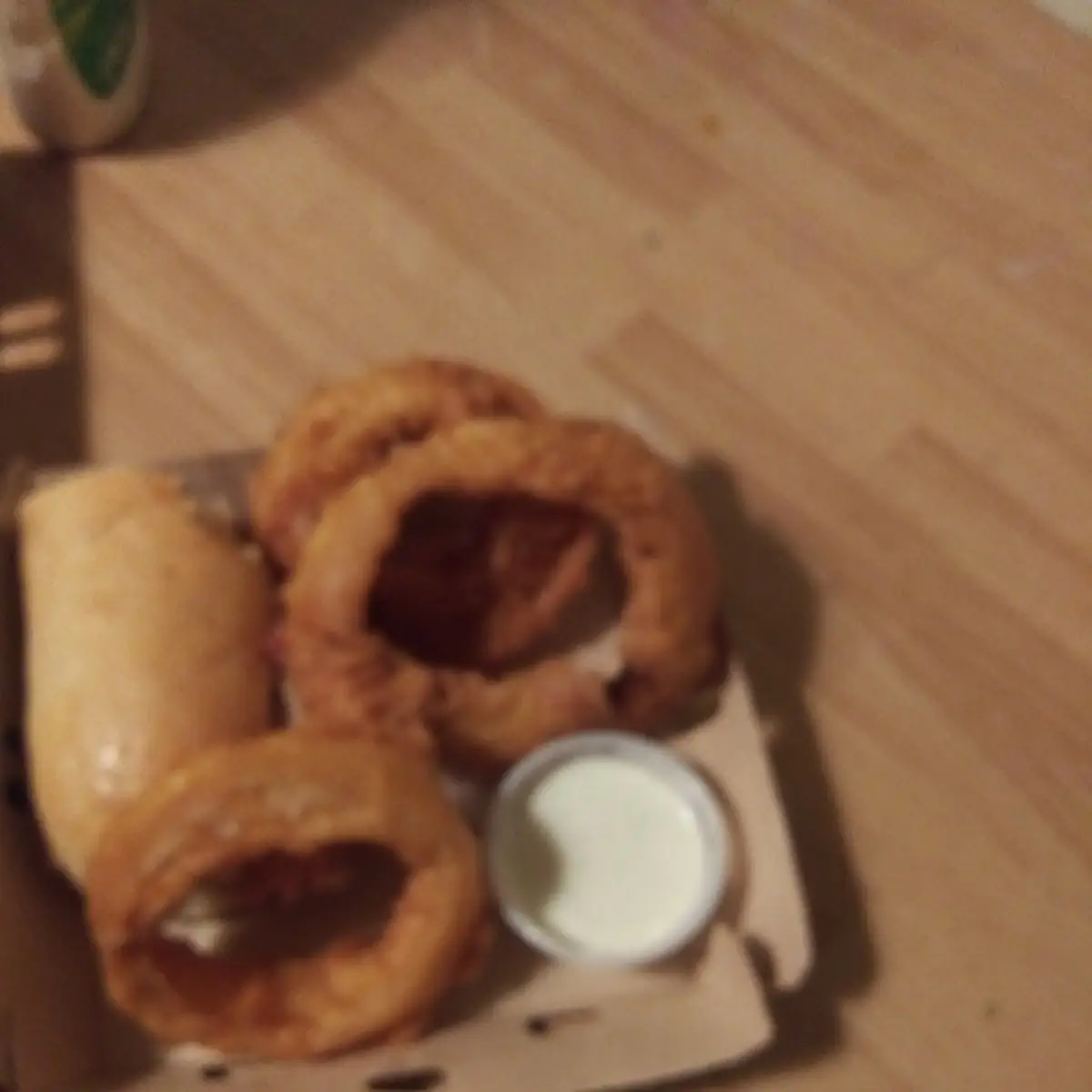 Ham Sandwich with Onion Rings