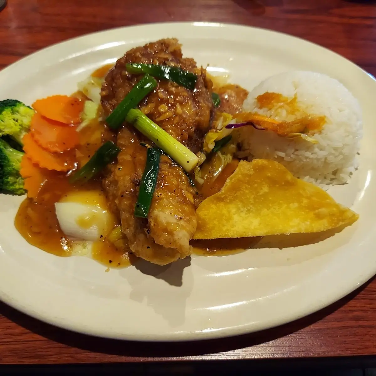 Grouper Filet with Garlic Sauce