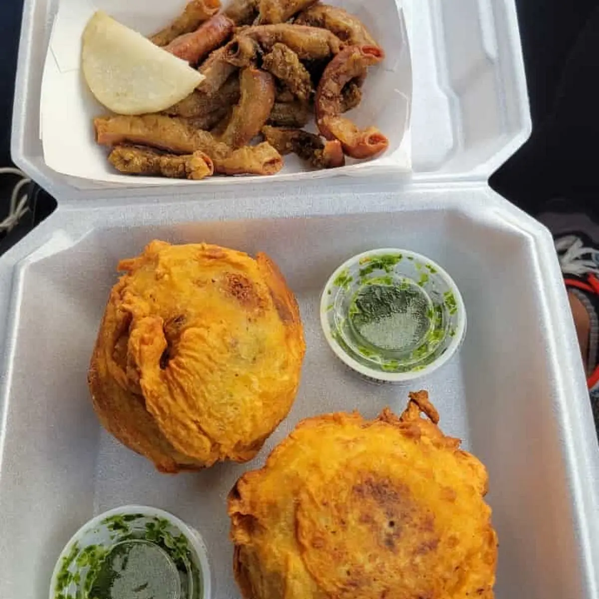 Patacon Con Pollo Green Plantain with Chicken