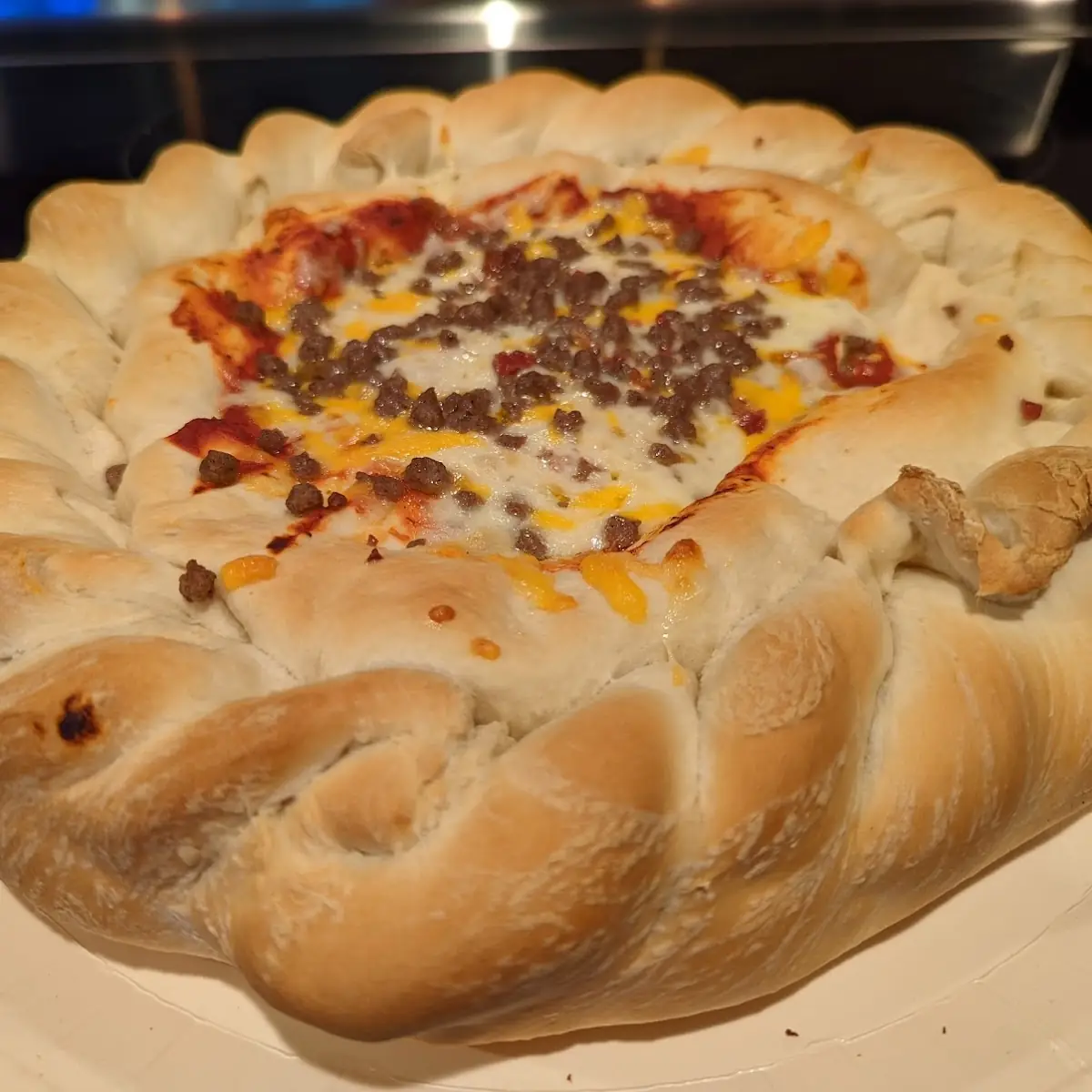 5 Meat Stuffed Pizza