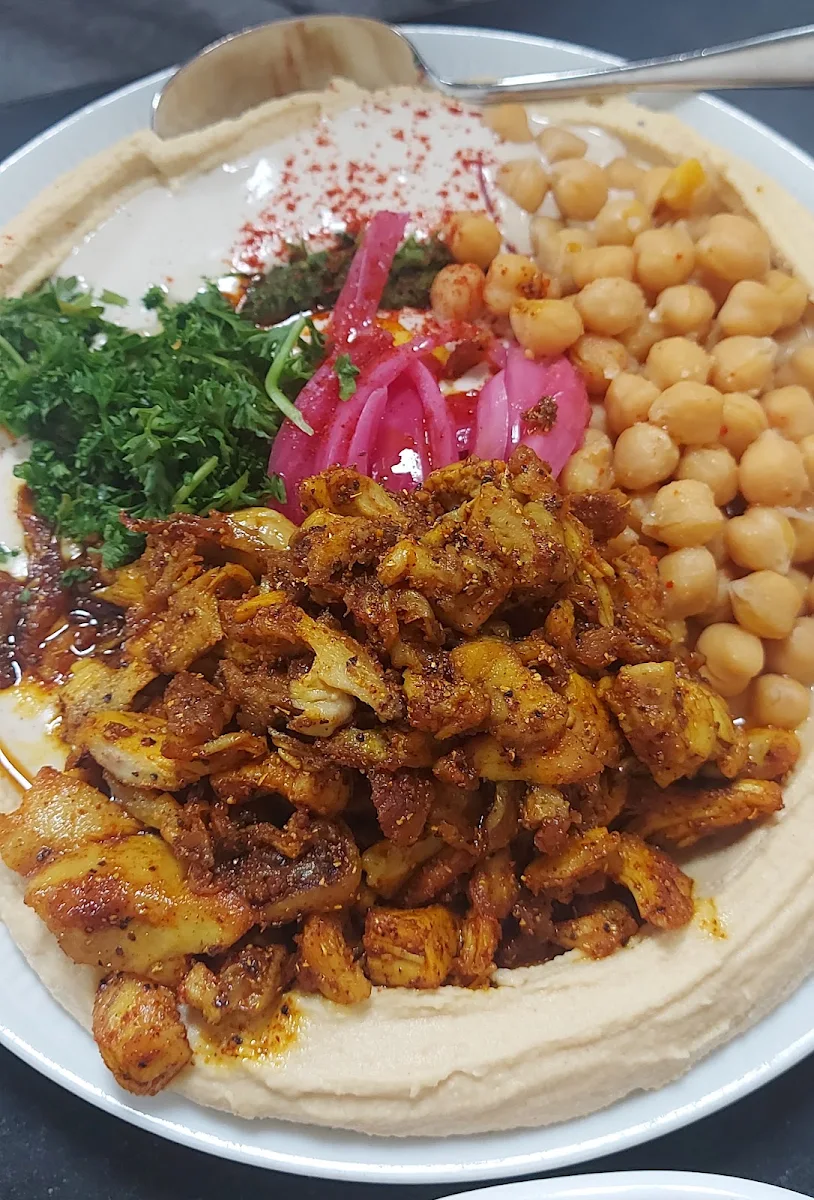 Chicken Shawarma Hummus, Parallel Brothers