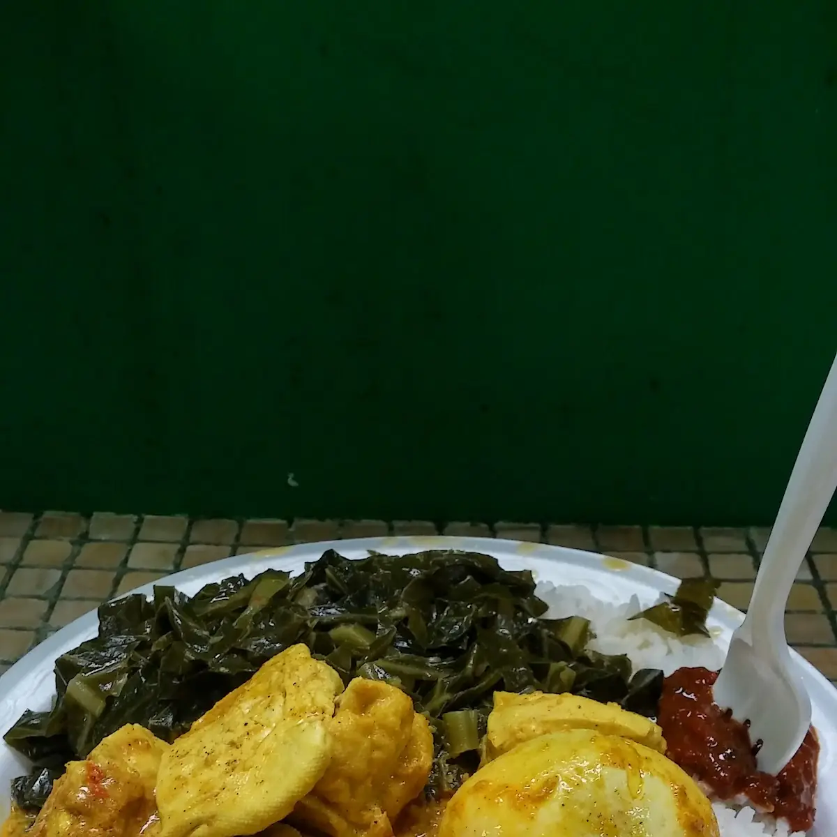 Collard Greens and Tofu Egg