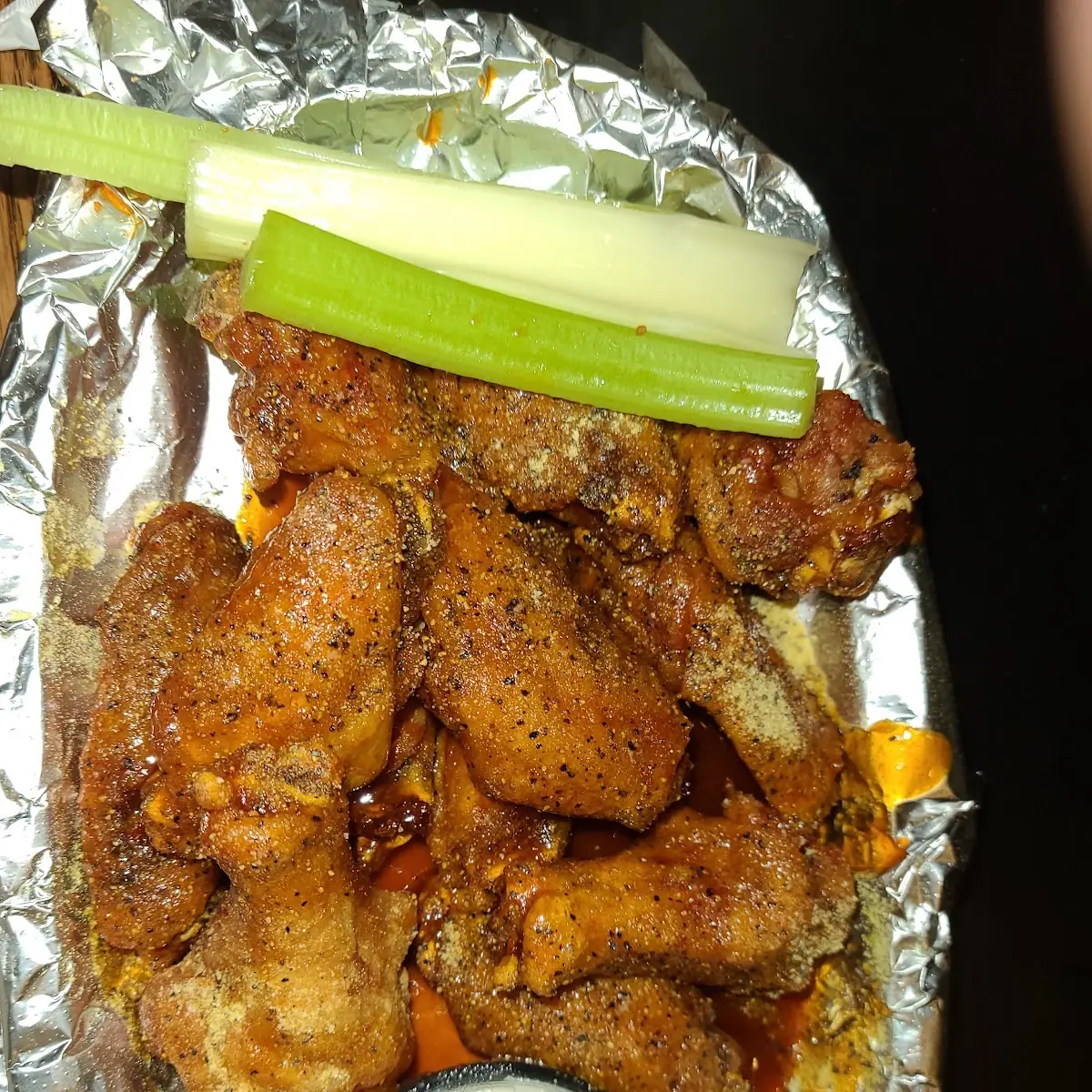 Brown Sugar Hot Wings with Celery