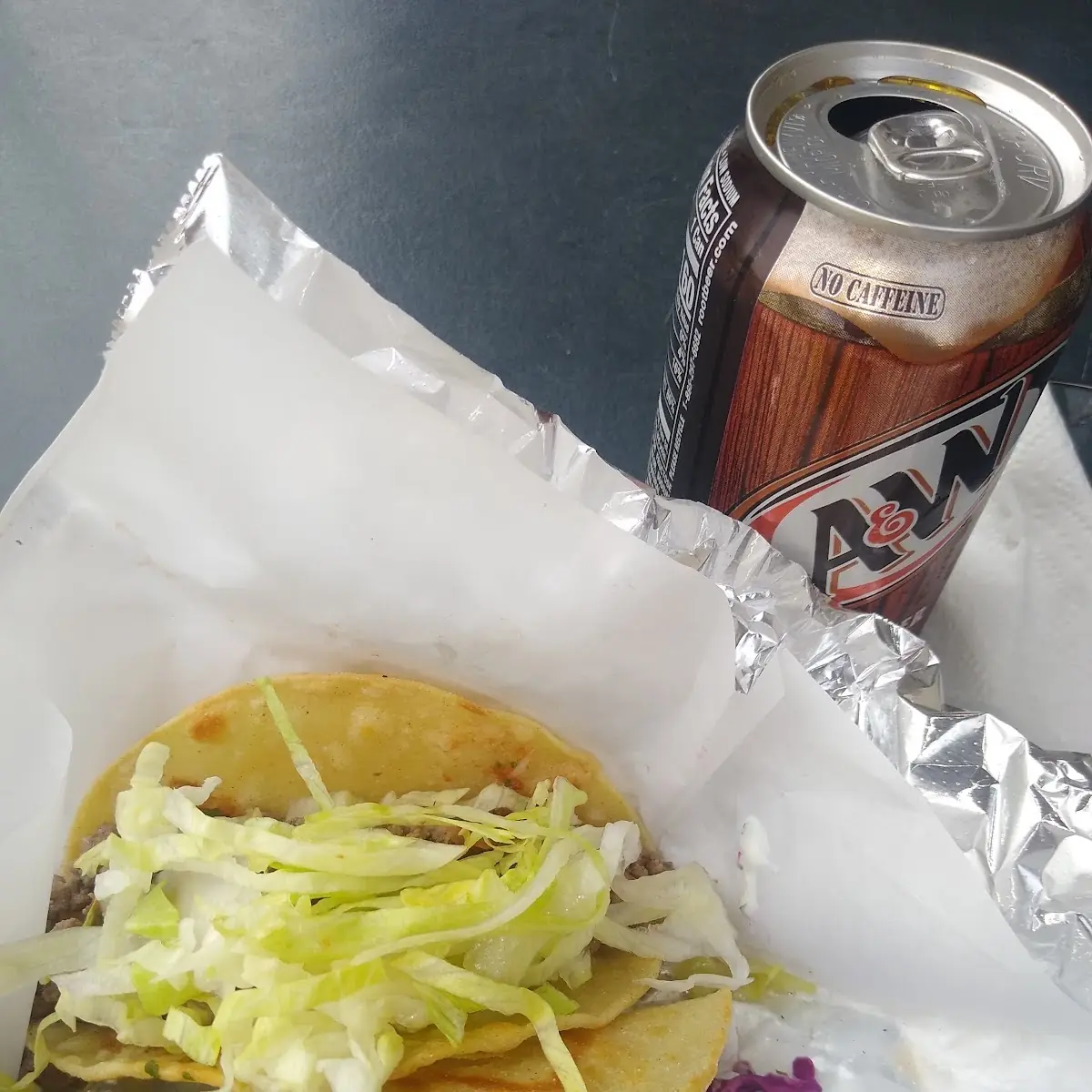 Beef Taco Top and Mahi Mahi Taco Below