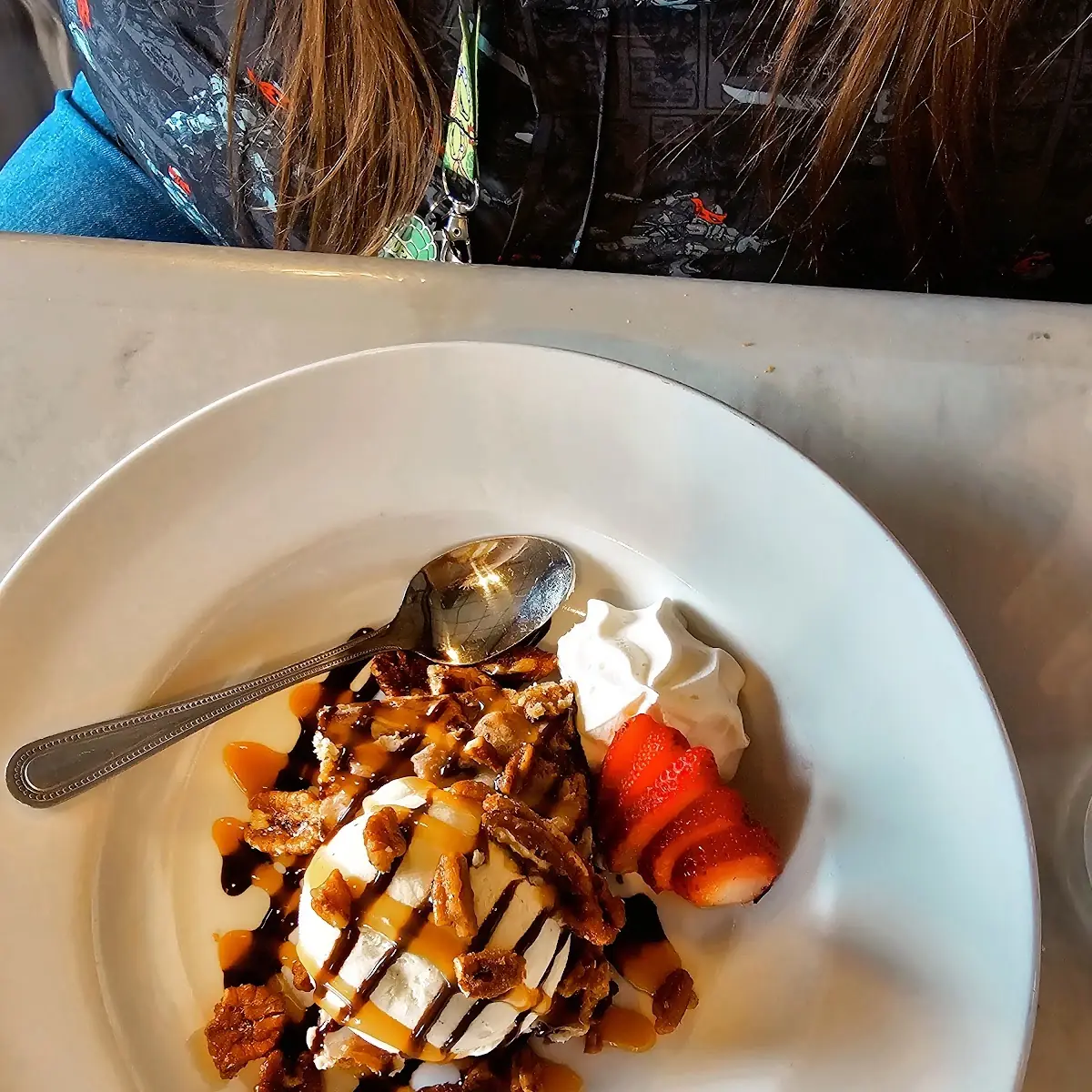 Brownie Sundae with Candied Pecans