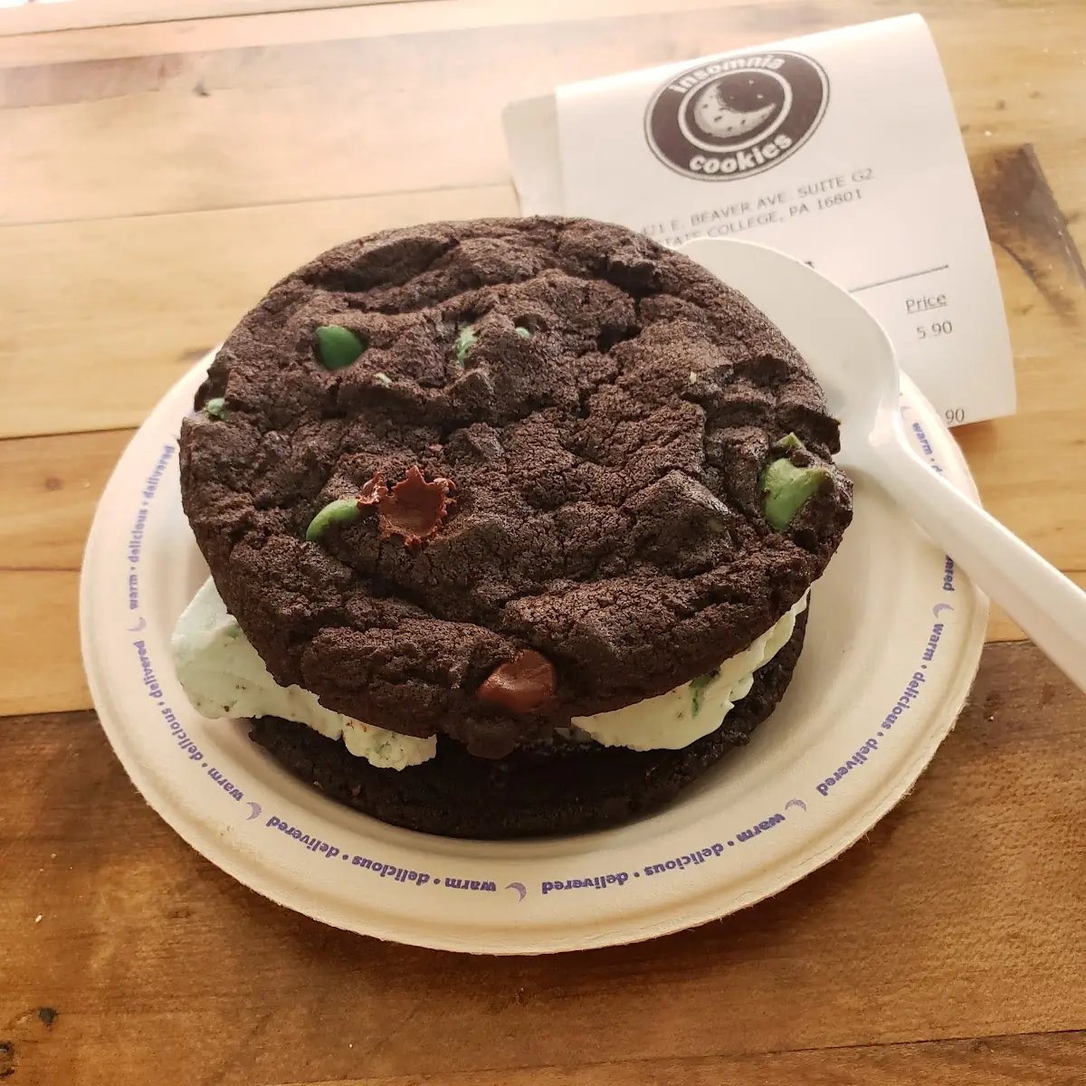 Double Chocolate Mint Cookie w Chocolate Chip Mint Ice Cream