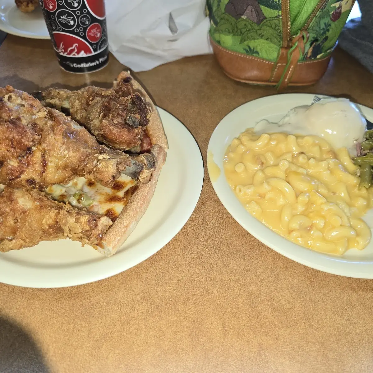Fried Chicken Green Beans Mac N Cheese