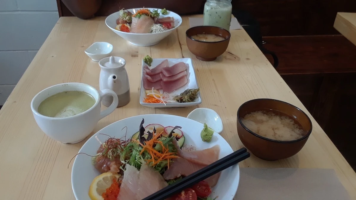 Spicy Tuna Trio Bowl Matcha Latte Miso Soup Side of Tuna Sashimi