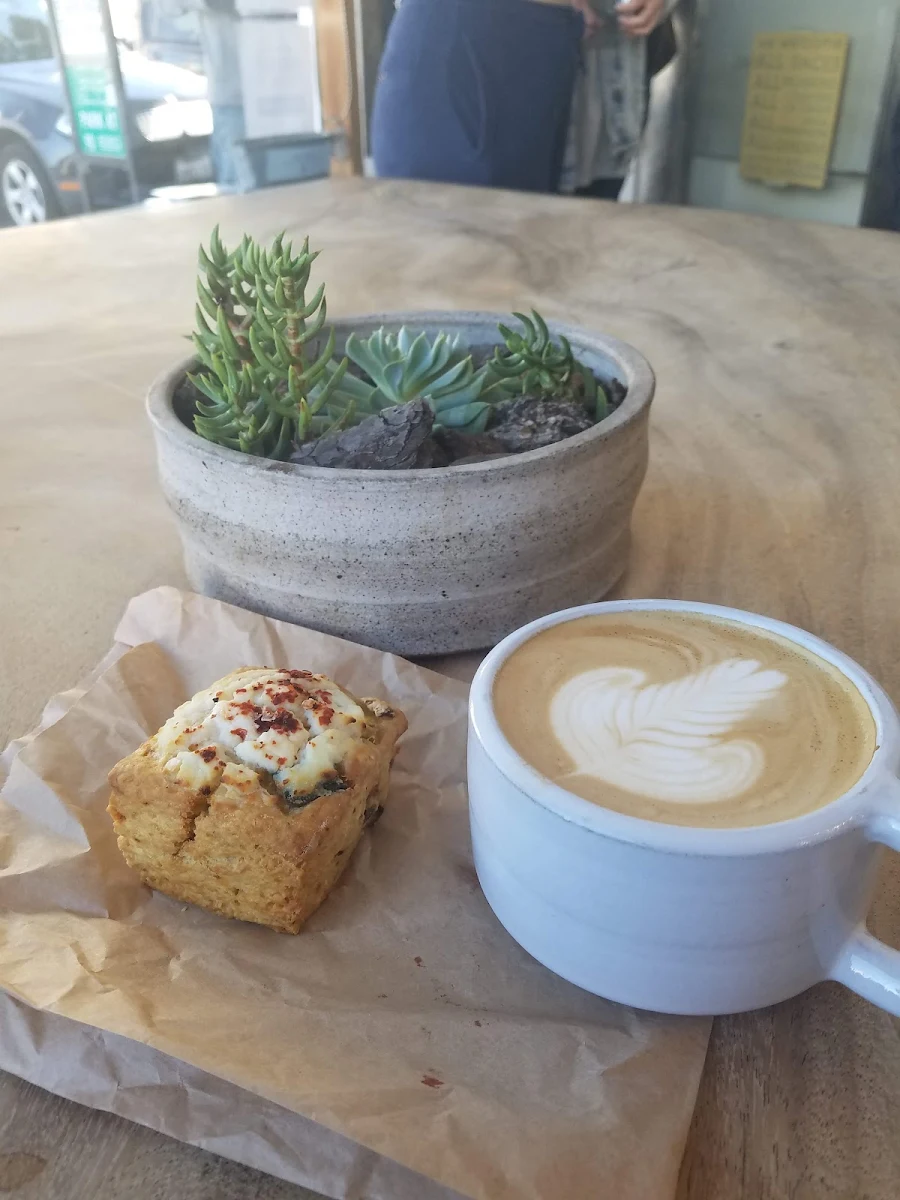 Cappuccino with Goat Cheese Scone