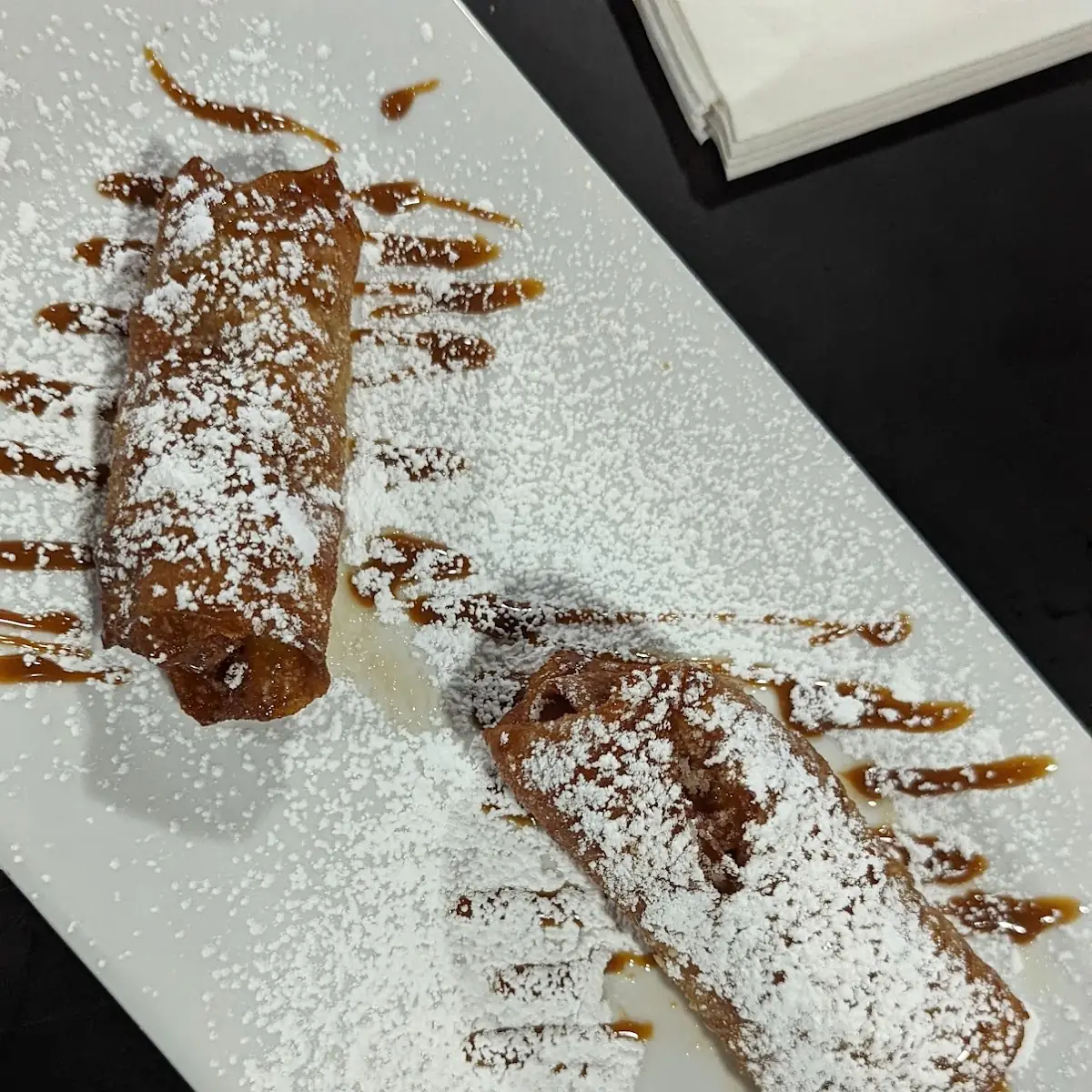 Peach Cobbler Egg Rolls