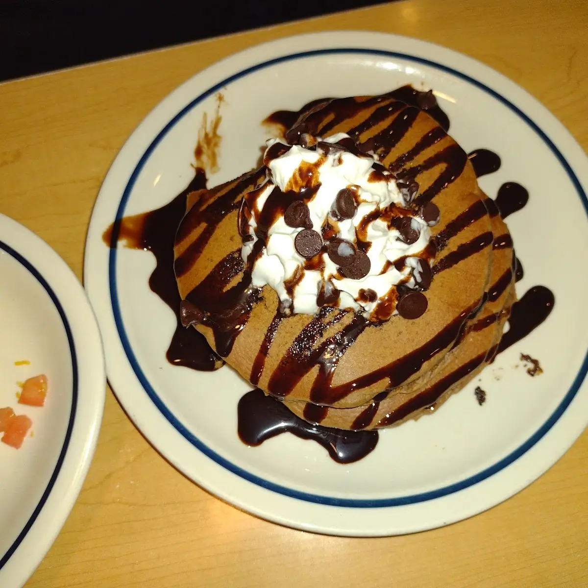 Chocolate Chocolate Chip Pancakes