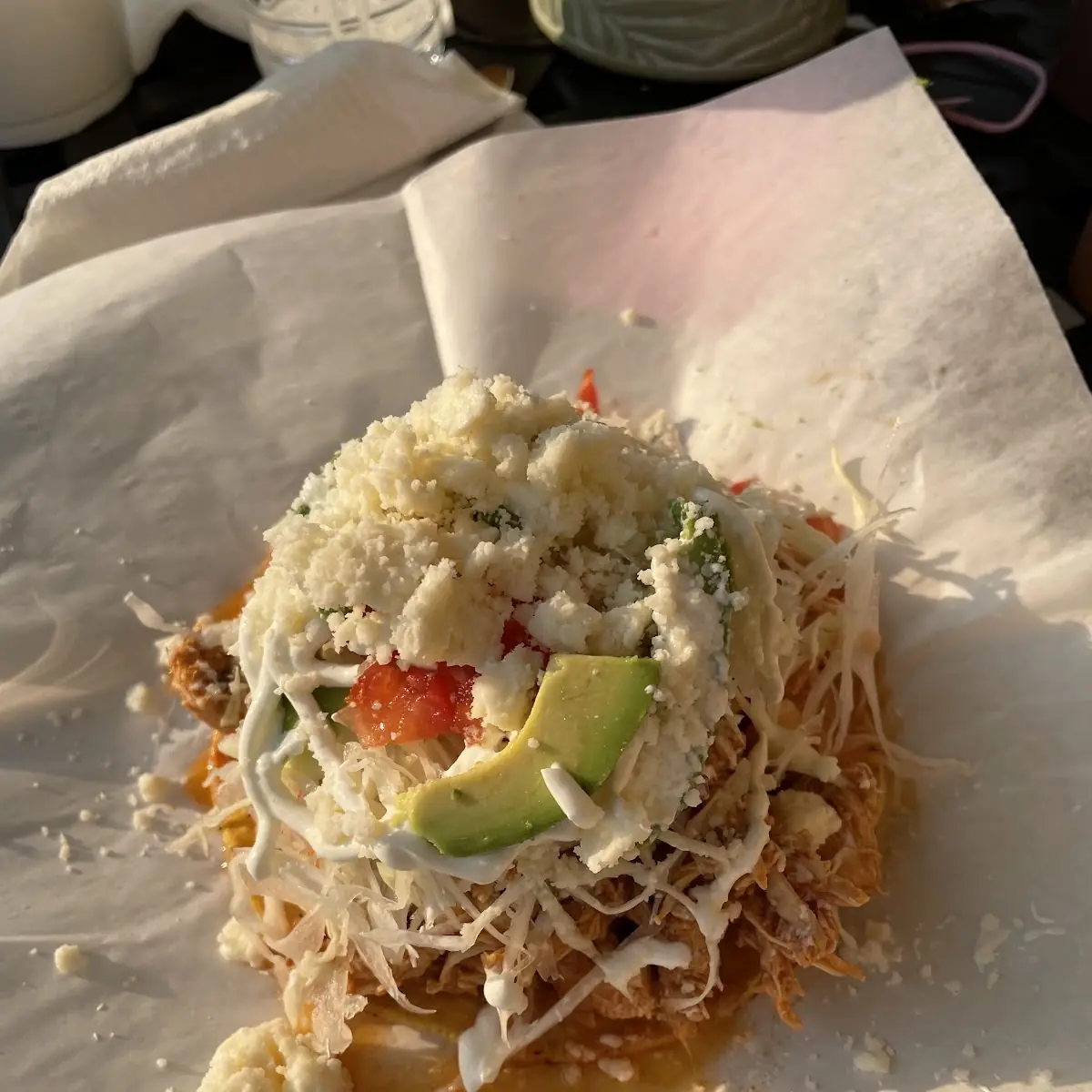 Chicken Tinga Tostada