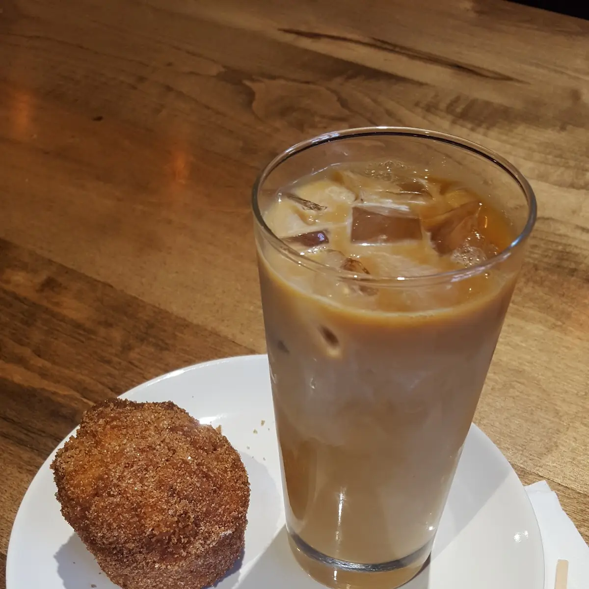 Iced Coffee and Cinnamon Sugar Muffin