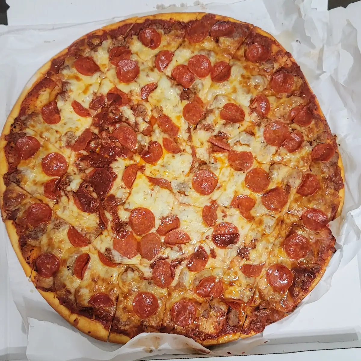 Thin Crust Cheese & Sausage