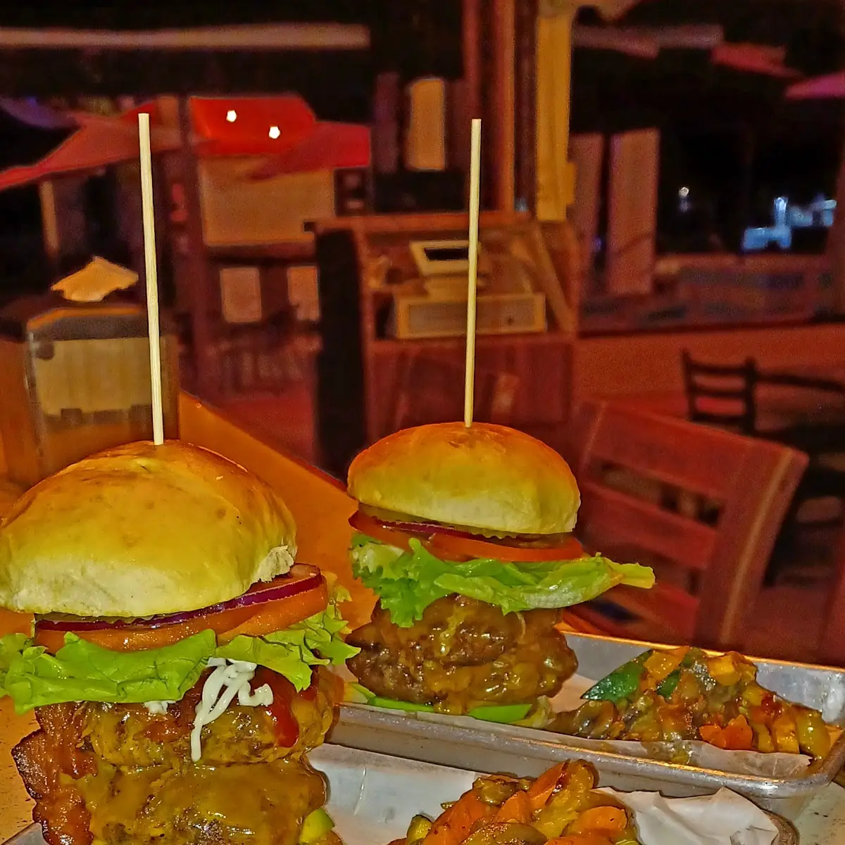 Custom Burger with Mixed Vegetables