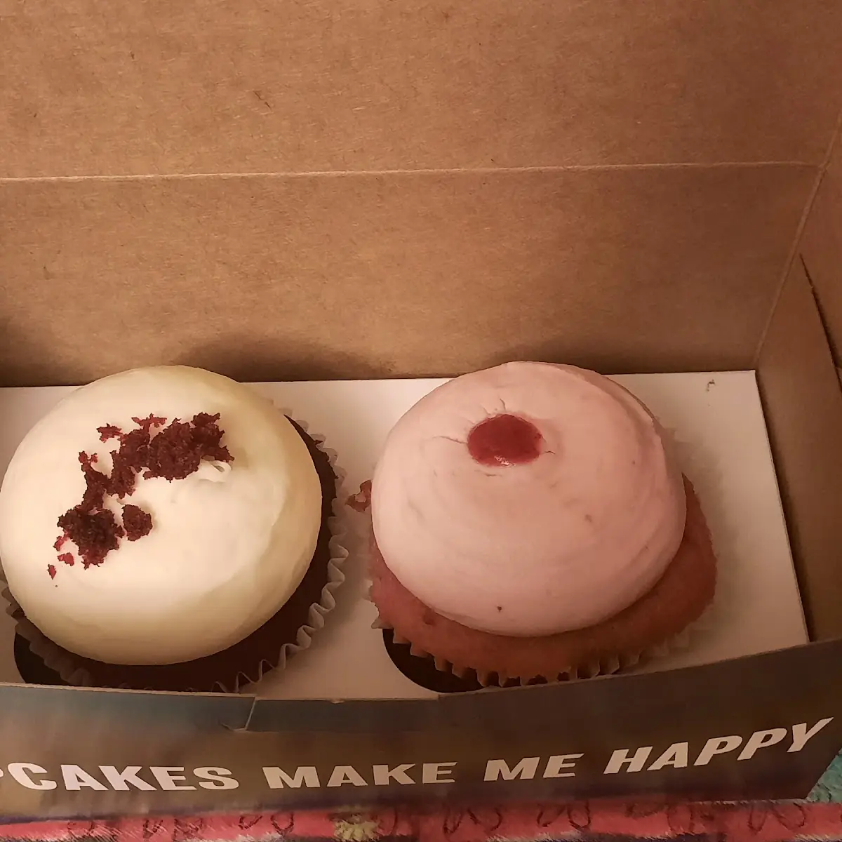 Red Velvet Cupcake and Strawberry Cupcake