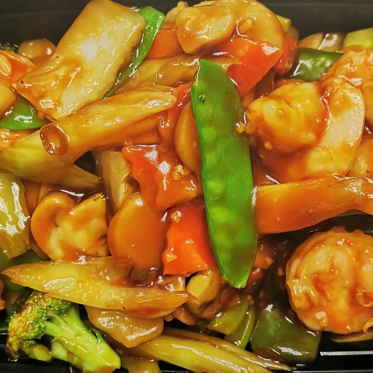 Triple Jade Broccoli Snow Peas String Beans with Garlic Sauce